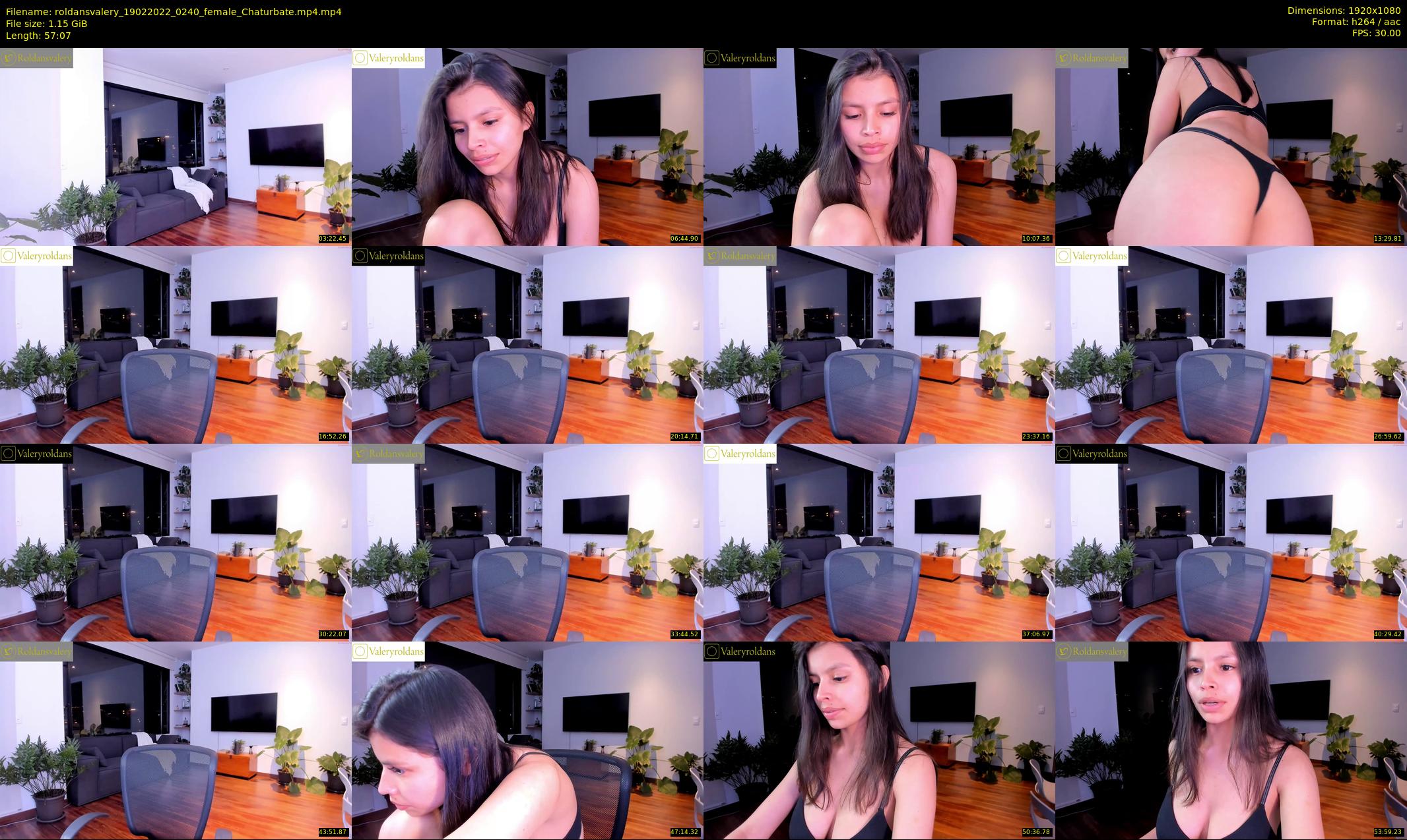 roldansvalery — 58 minute Chaturbate female cam show recording, 1080p, Feb 19, 2022