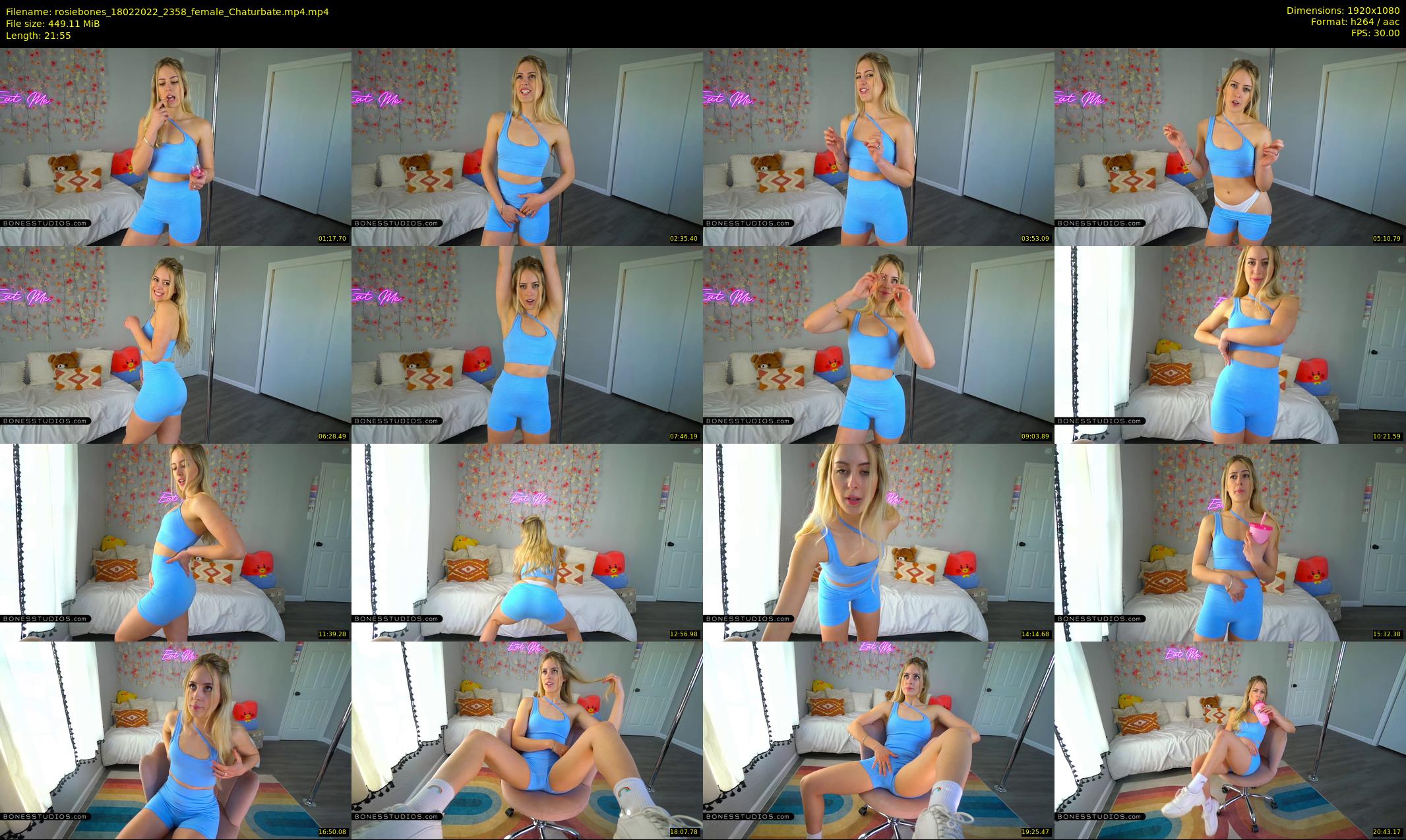 rosiebones — 22 minute Chaturbate female cam show recording, 1080p, Feb 18, 2022