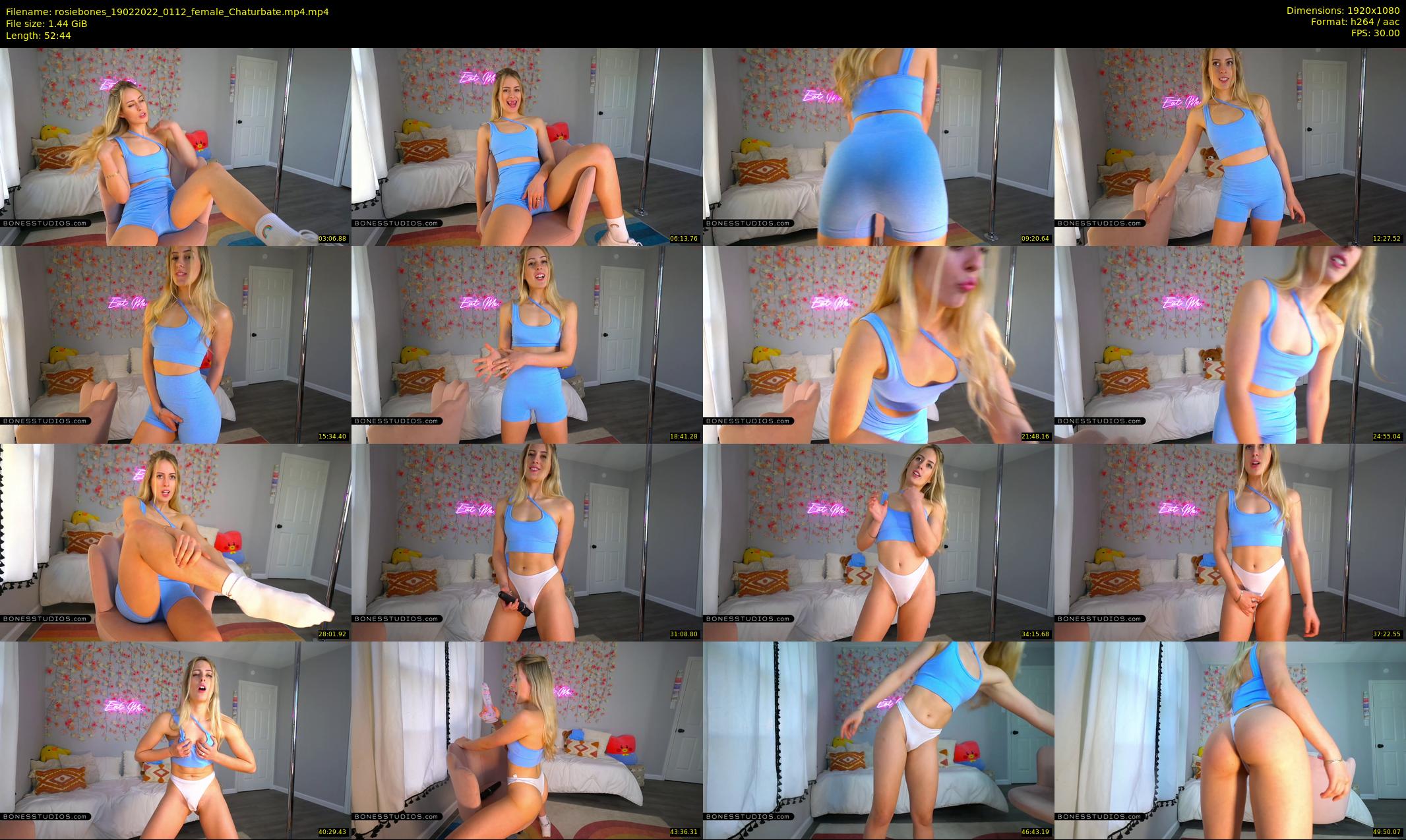 rosiebones — 53 minute Chaturbate female cam show recording, 1080p, Feb 19, 2022
