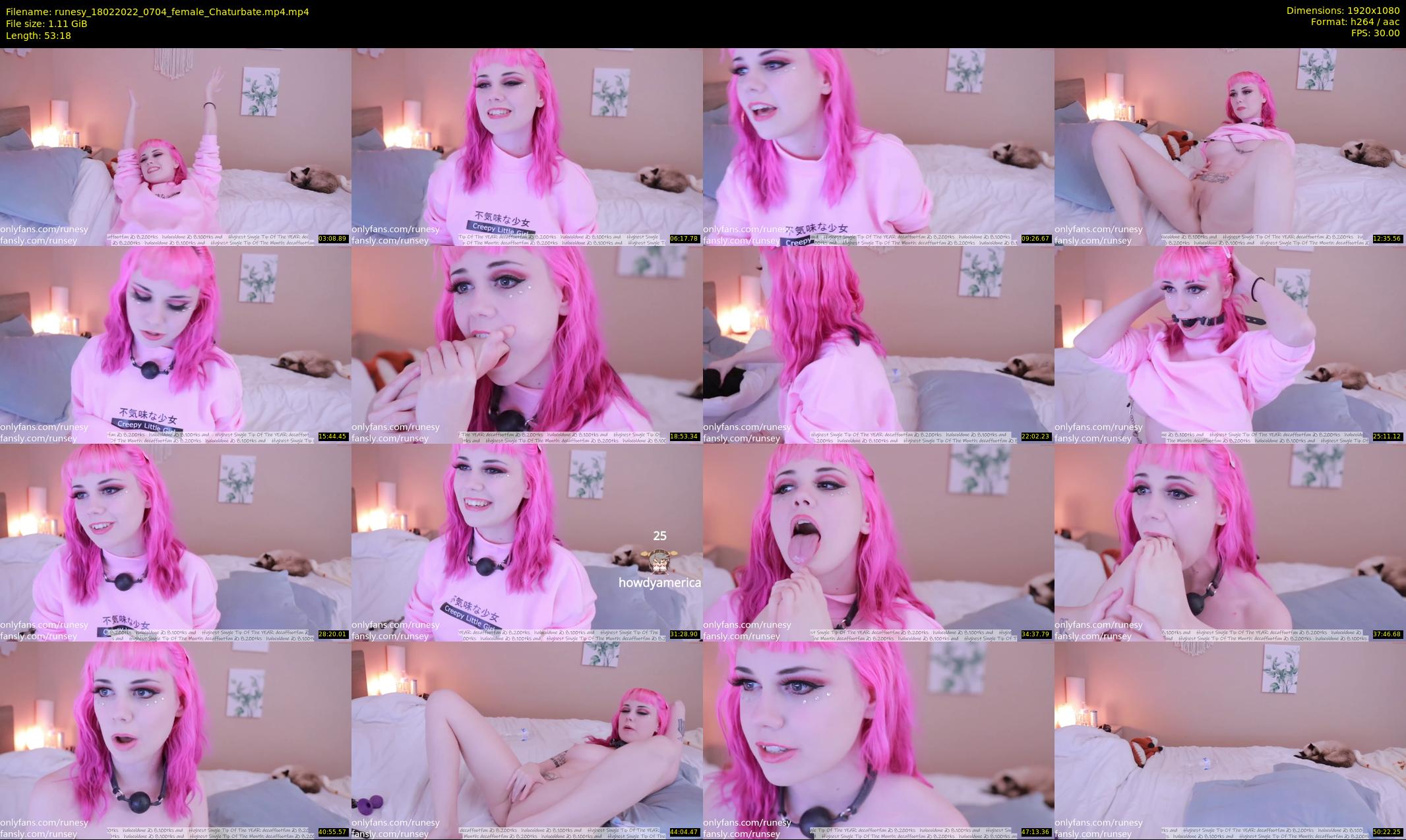 runesy — 54 minute Chaturbate female cam show recording, 1080p, Feb 18, 2022