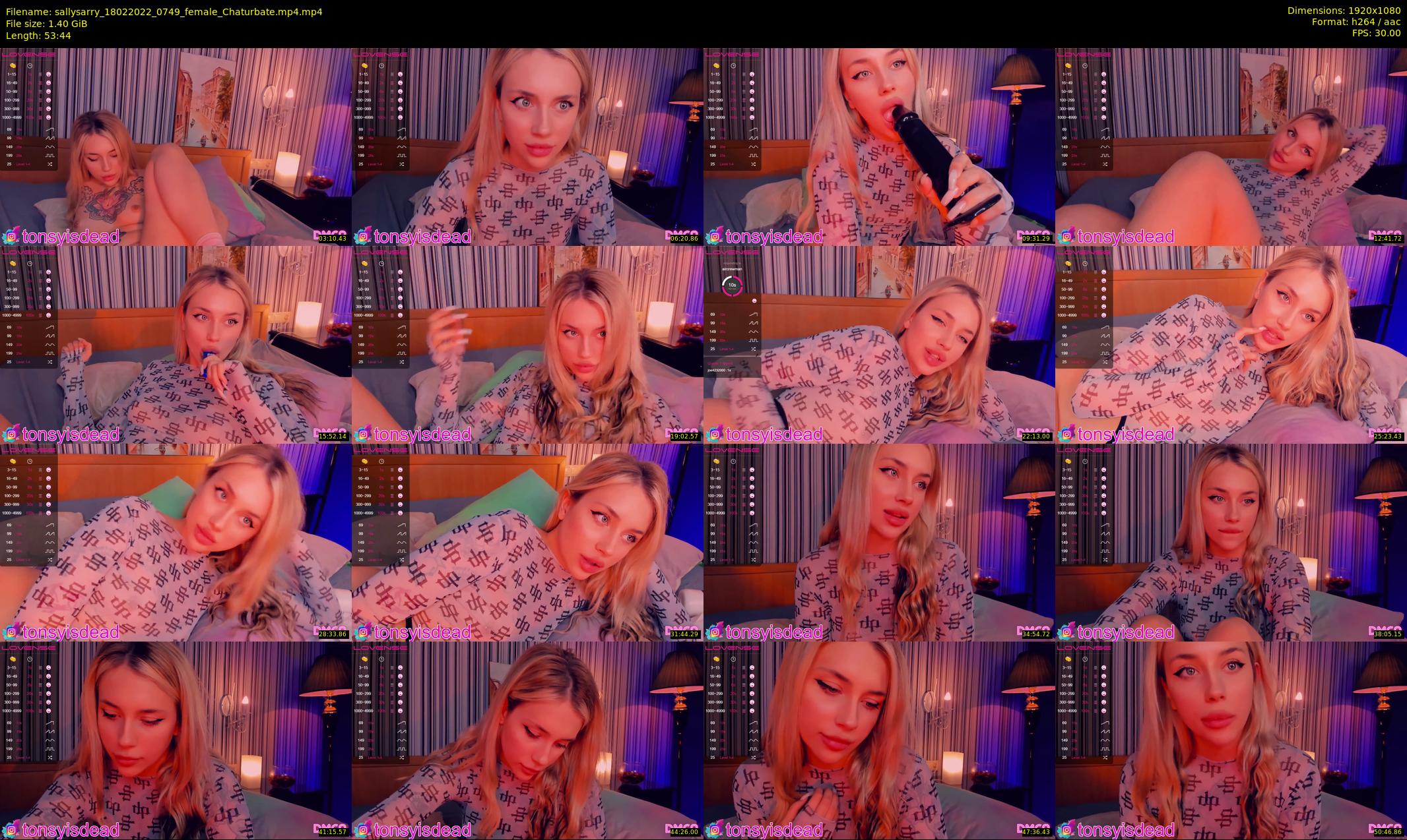 sallysarry — 54 minute Chaturbate couple cam show recording, 1080p, Feb 18, 2022