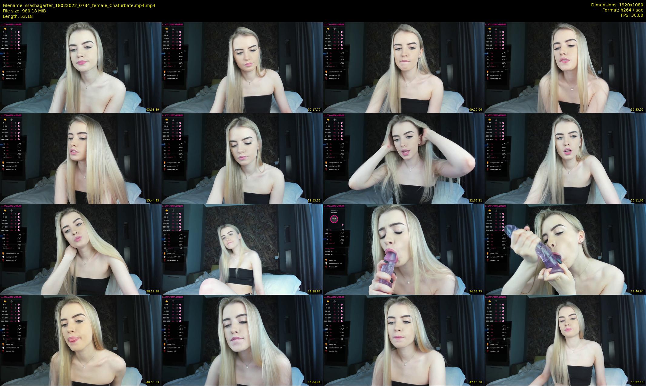 ssashagarter — 54 minute Chaturbate female cam show recording, 1080p, Feb 18, 2022