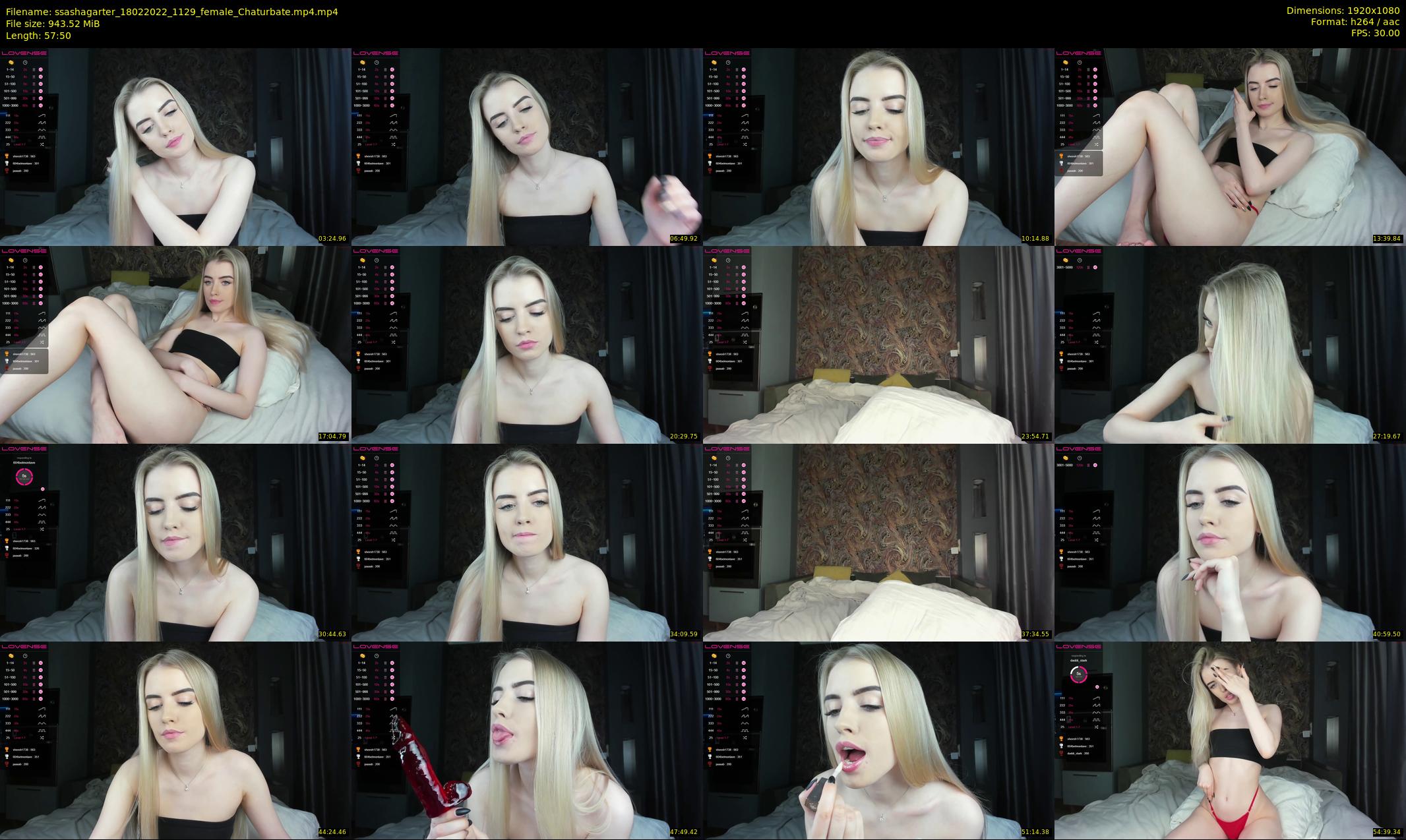 ssashagarter — 58 minute Chaturbate female cam show recording, 1080p, Feb 18, 2022