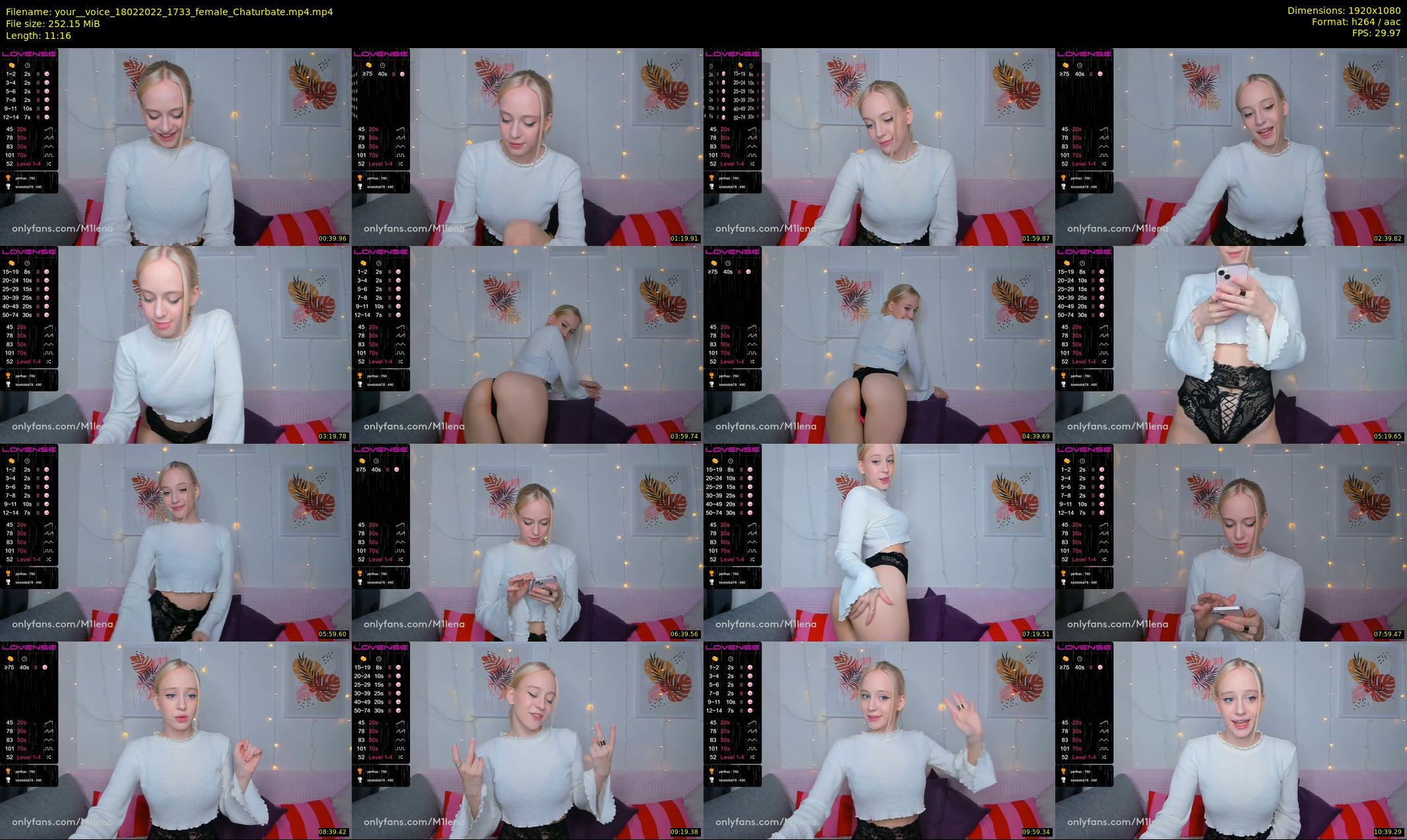 your__voice — 12 minute Chaturbate female cam show recording, 1080p, Feb 18, 2022