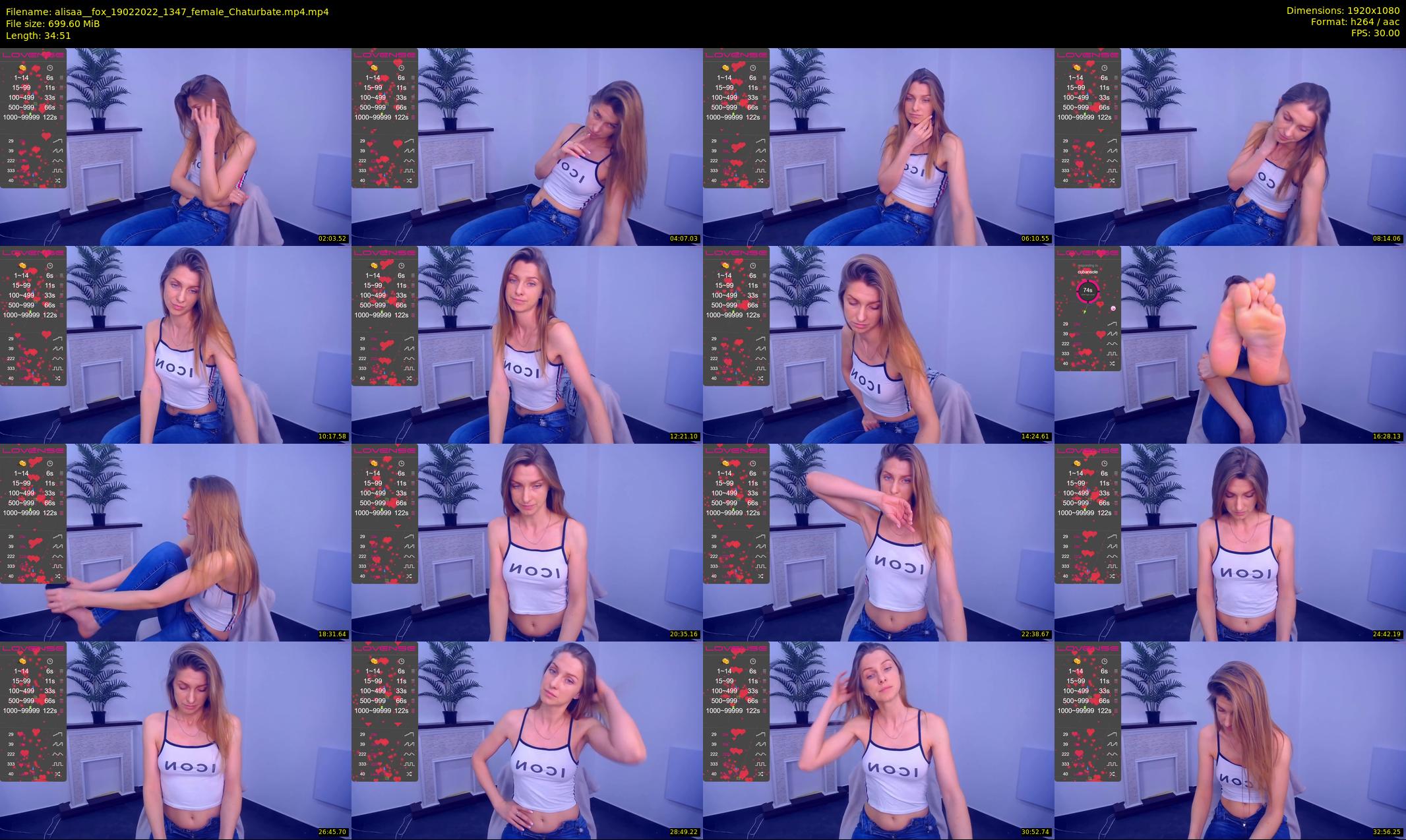 alisaa__fox — 35 minute Chaturbate female cam show recording, 1080p, Feb 19, 2022