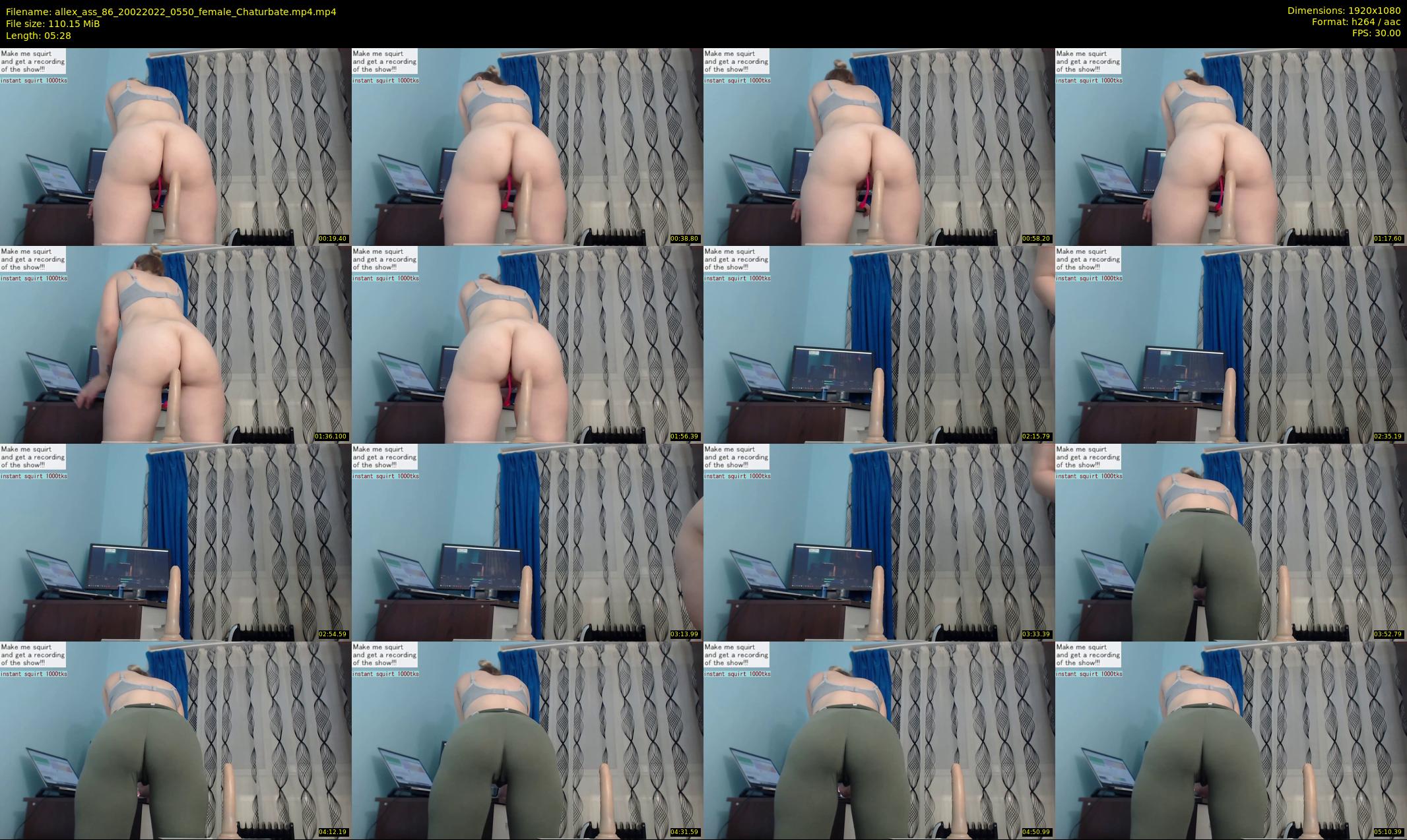 allex_ass_86 — 6 minute Chaturbate female cam show recording, 1080p, Feb 20, 2022