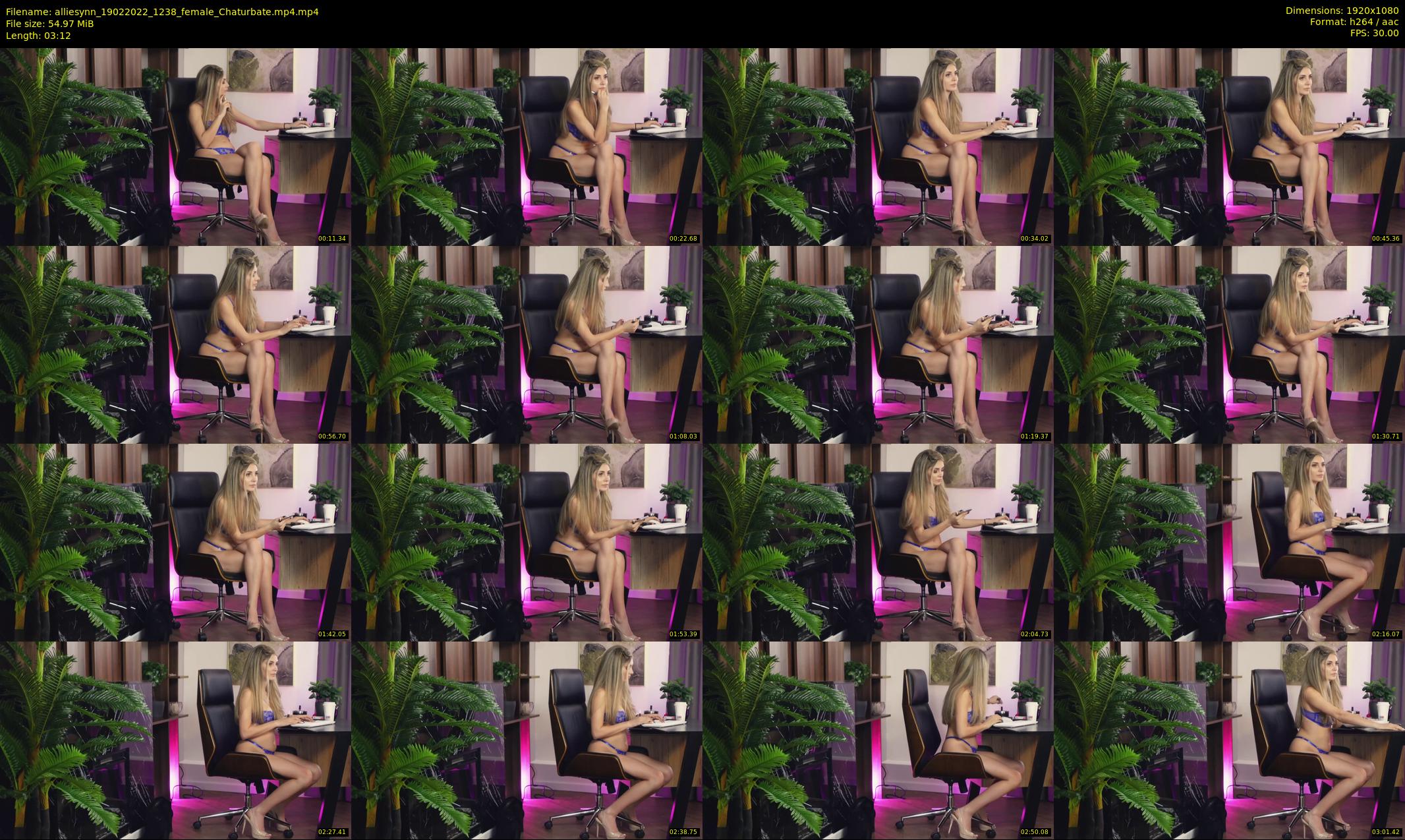 alliesynn — 4 minute Chaturbate female cam show recording, 1080p, Feb 19, 2022