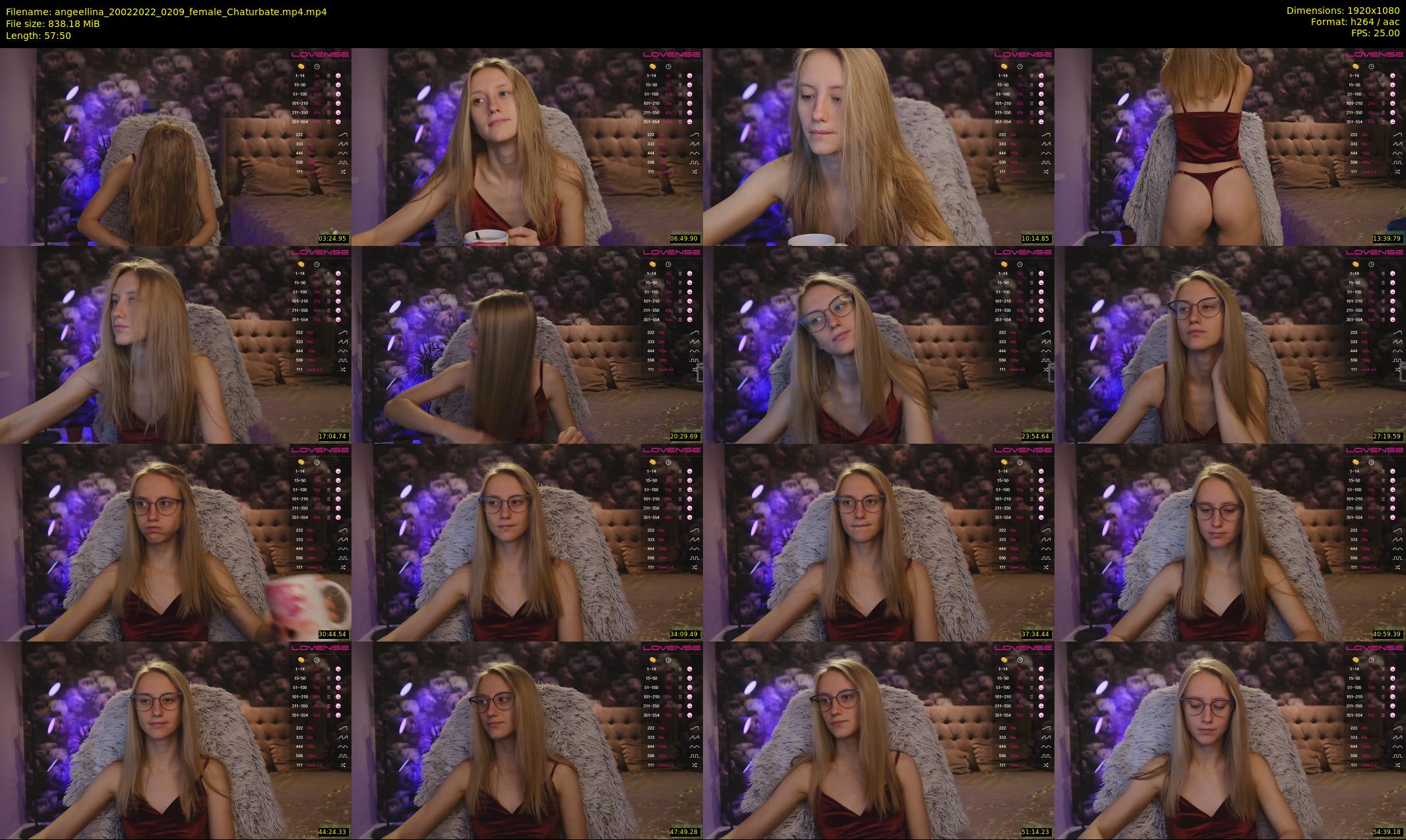 angeellina — 58 minute Chaturbate female cam show recording, 1080p, Feb 20, 2022