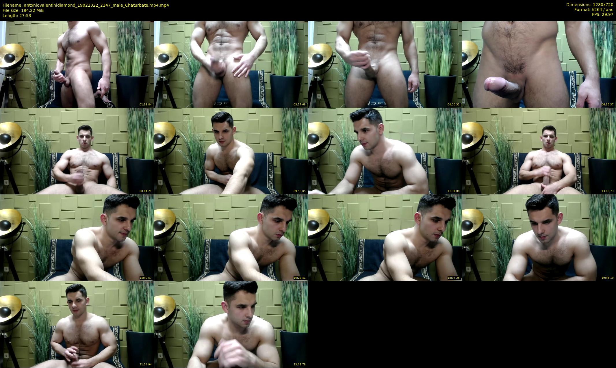antoniovalentinidiamond — 28 minute Chaturbate male cam show recording, 720p, Feb 19, 2022