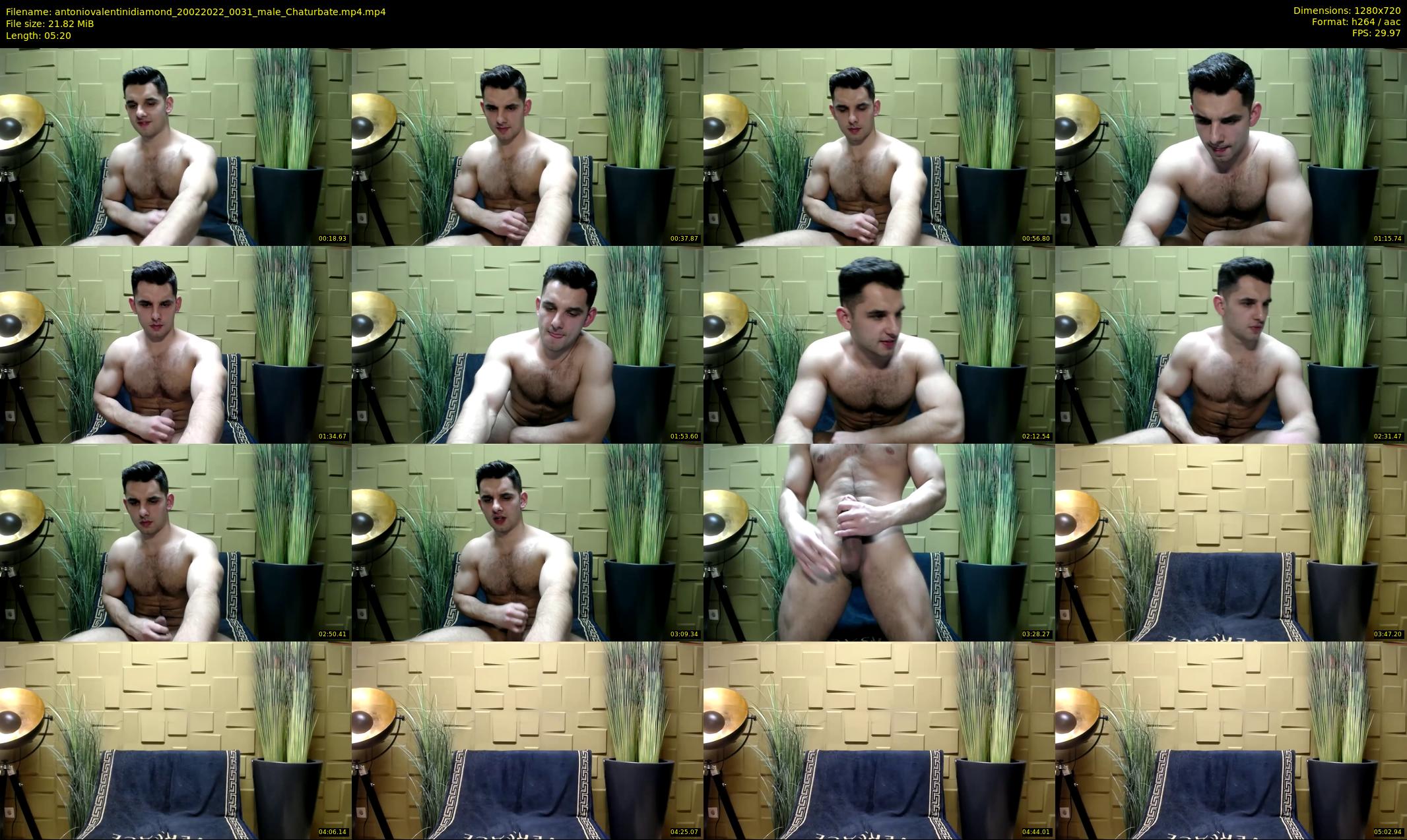 antoniovalentinidiamond — 6 minute Chaturbate male cam show recording, 720p, Feb 20, 2022