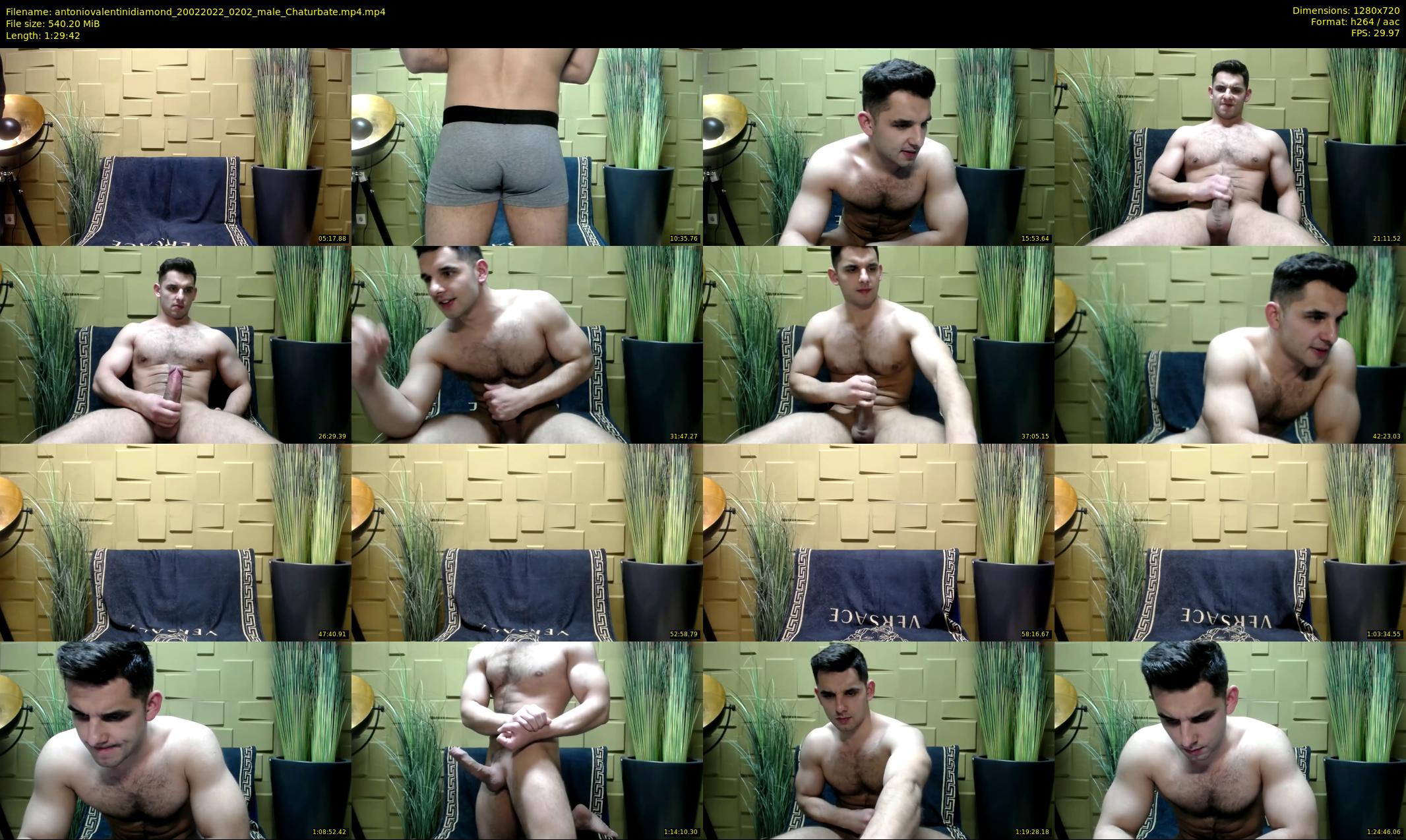 antoniovalentinidiamond — 90 minute Chaturbate male cam show recording, 720p, Feb 20, 2022