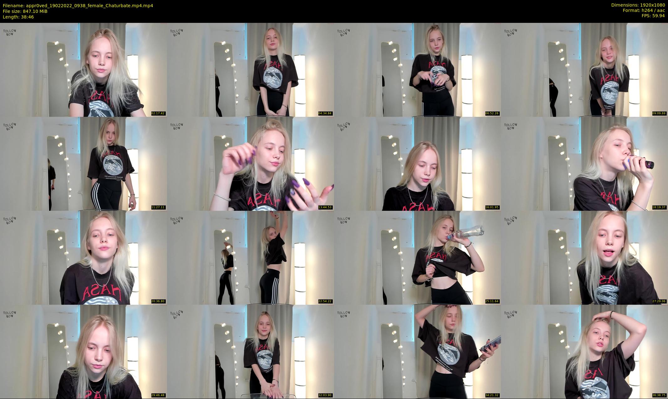 appr0ved — 39 minute Chaturbate female cam show recording, 1080p, Feb 19, 2022