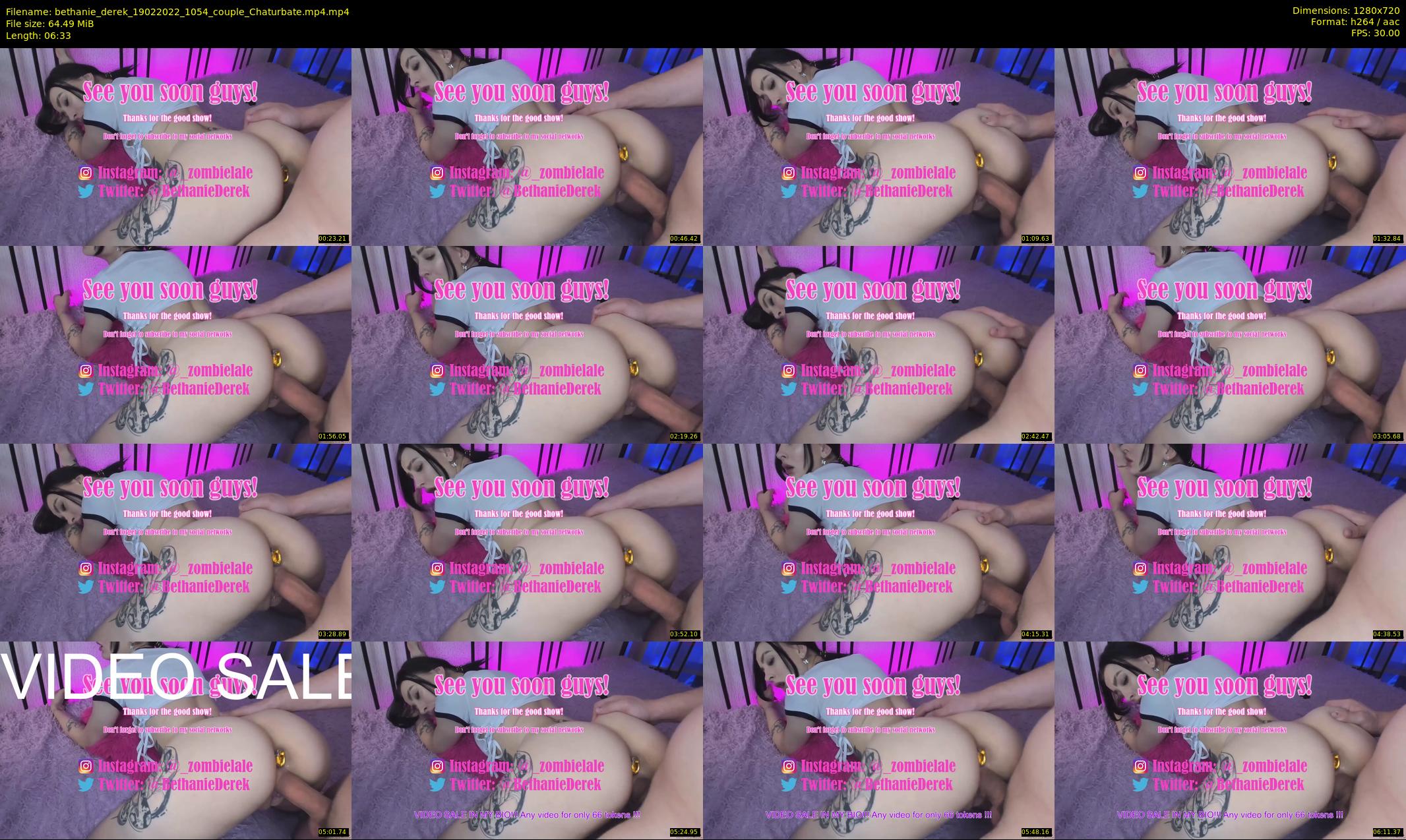 bethanie_derek — 7 minute Chaturbate couple cam show recording, 720p, Feb 19, 2022
