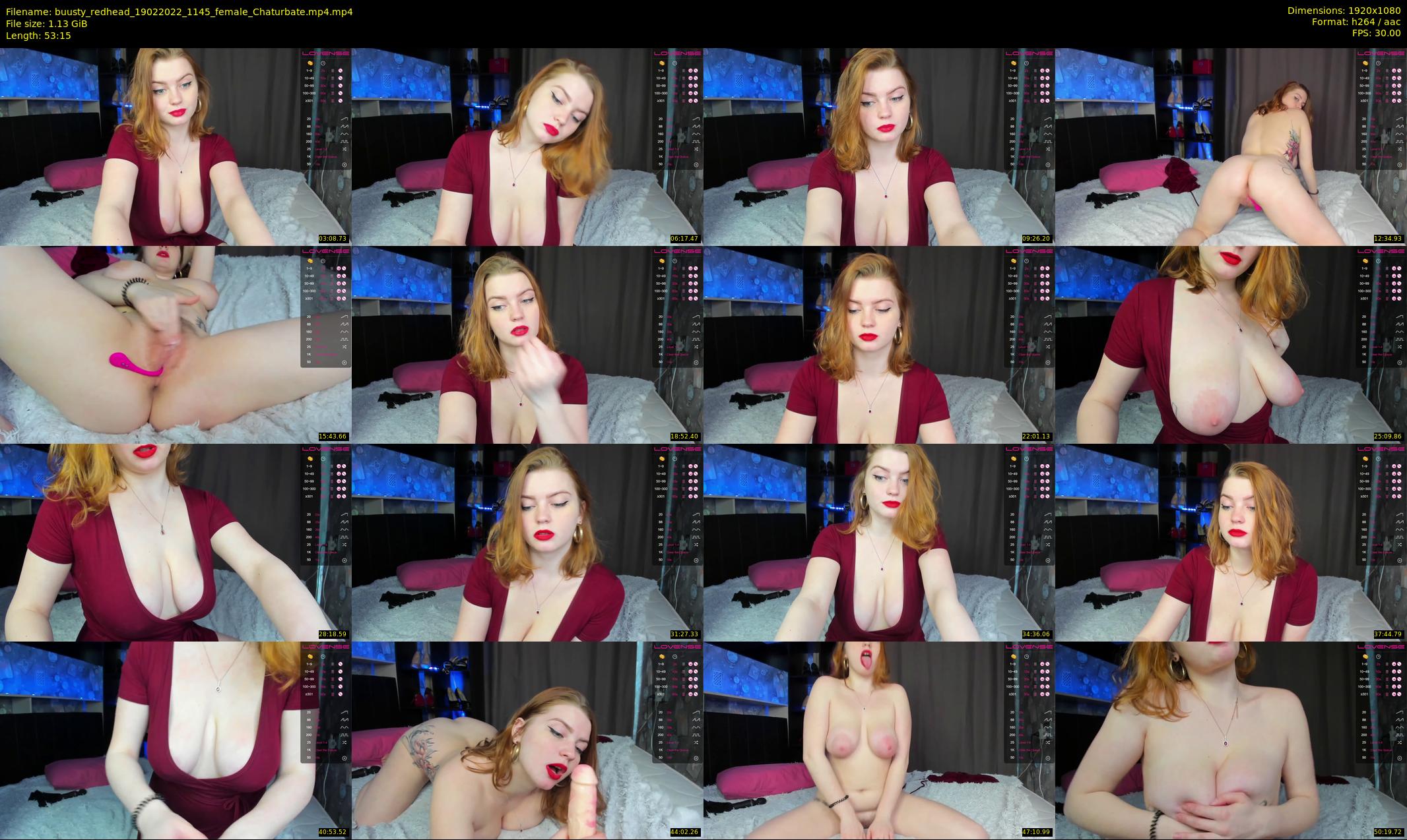 buusty_redhead — 54 minute Chaturbate female cam show recording, 1080p, Feb 19, 2022