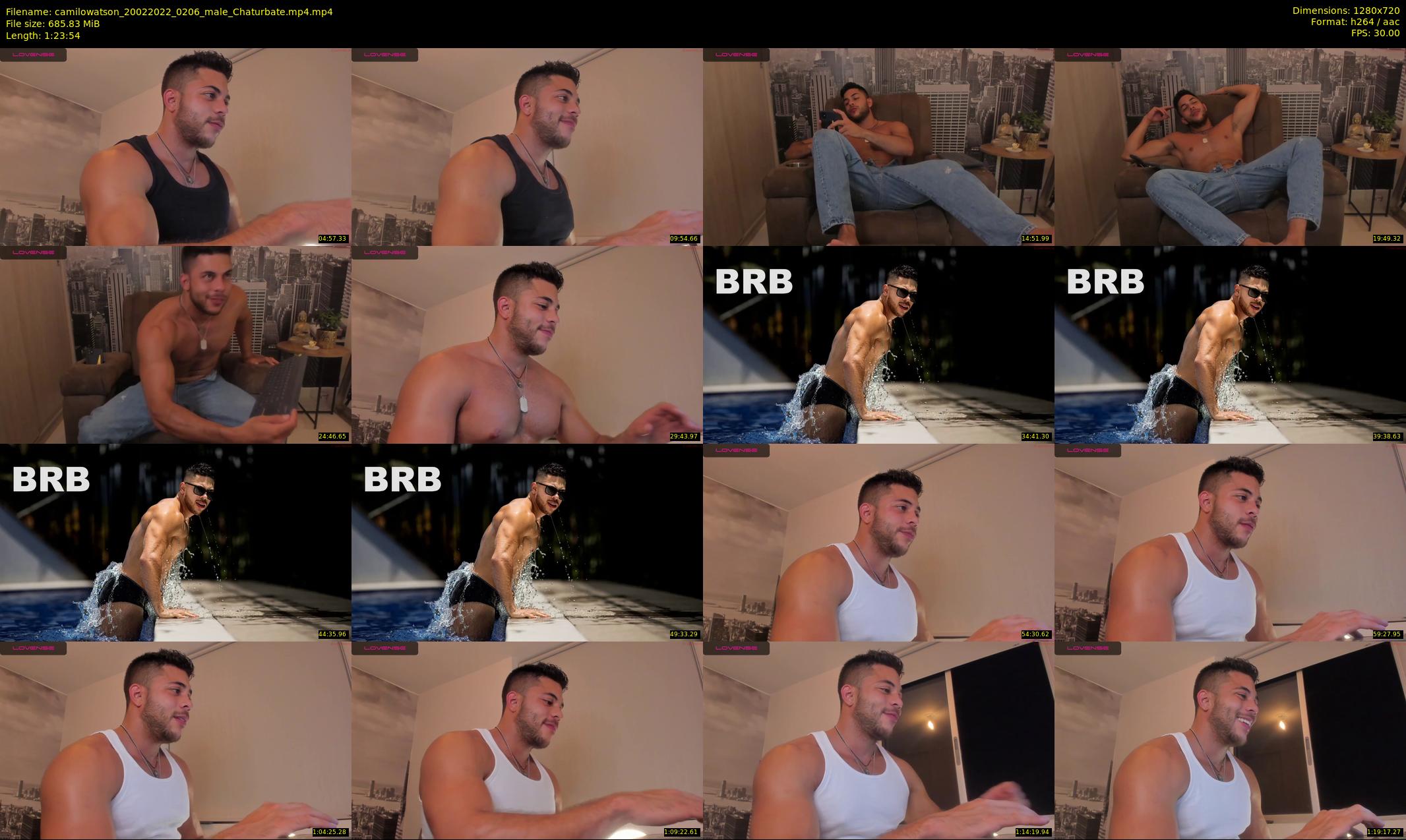 camilowatson — 84 minute Chaturbate male cam show recording, 720p, Feb 20, 2022