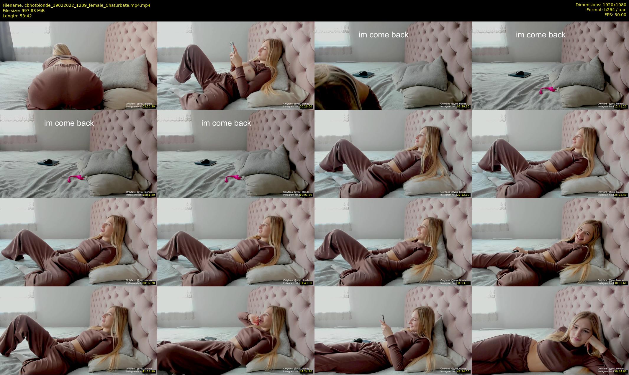cbhotblonde — 54 minute Chaturbate female cam show recording, 1080p, Feb 19, 2022