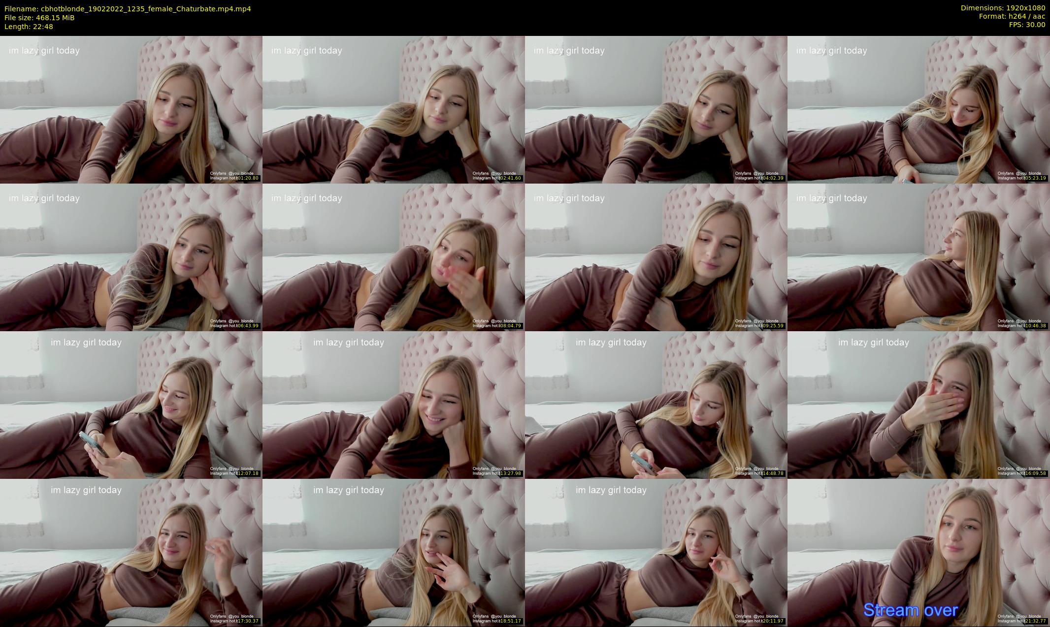 cbhotblonde — 23 minute Chaturbate female cam show recording, 1080p, Feb 19, 2022