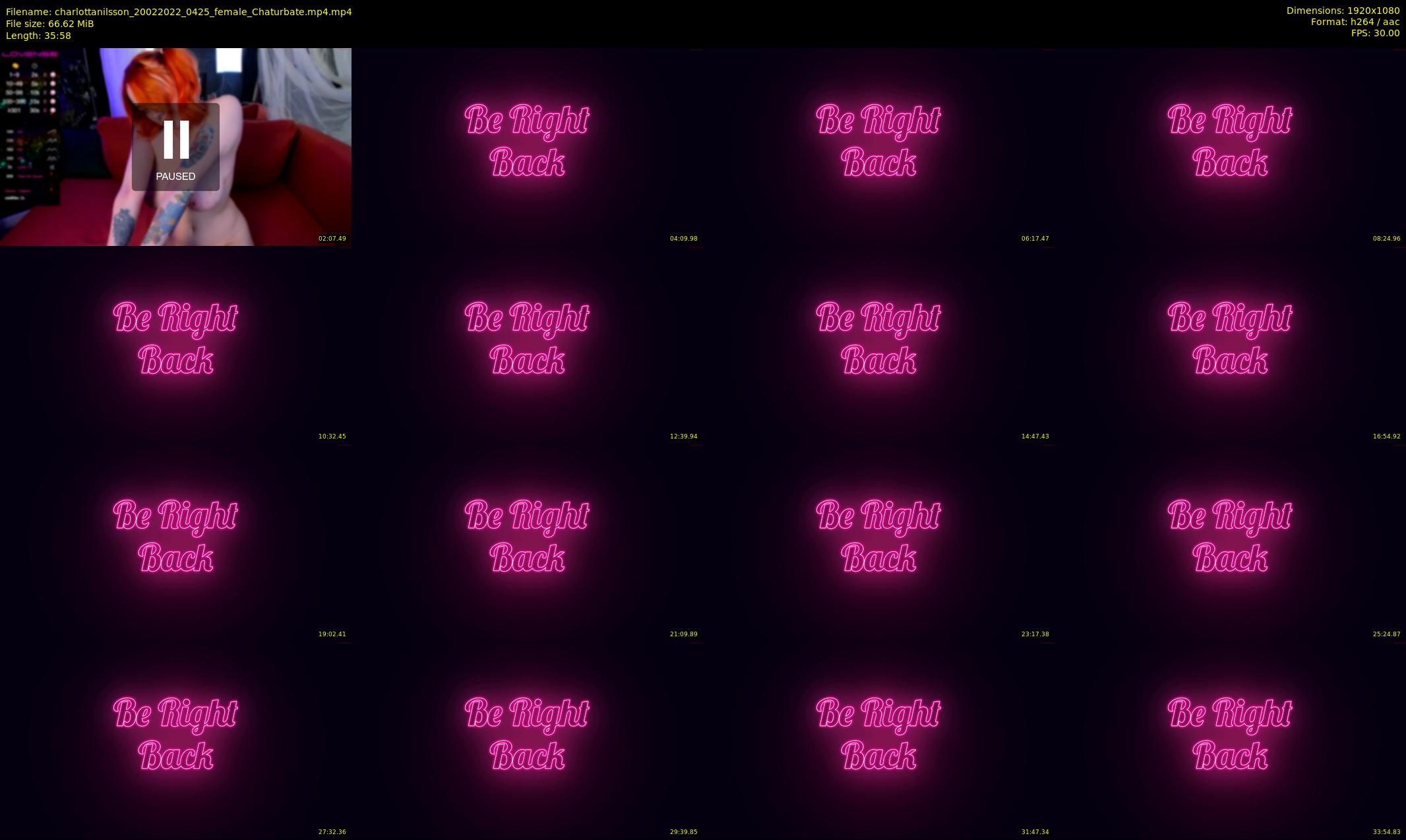 charlottanilsson — 36 minute Chaturbate female cam show recording, 1080p, Feb 20, 2022