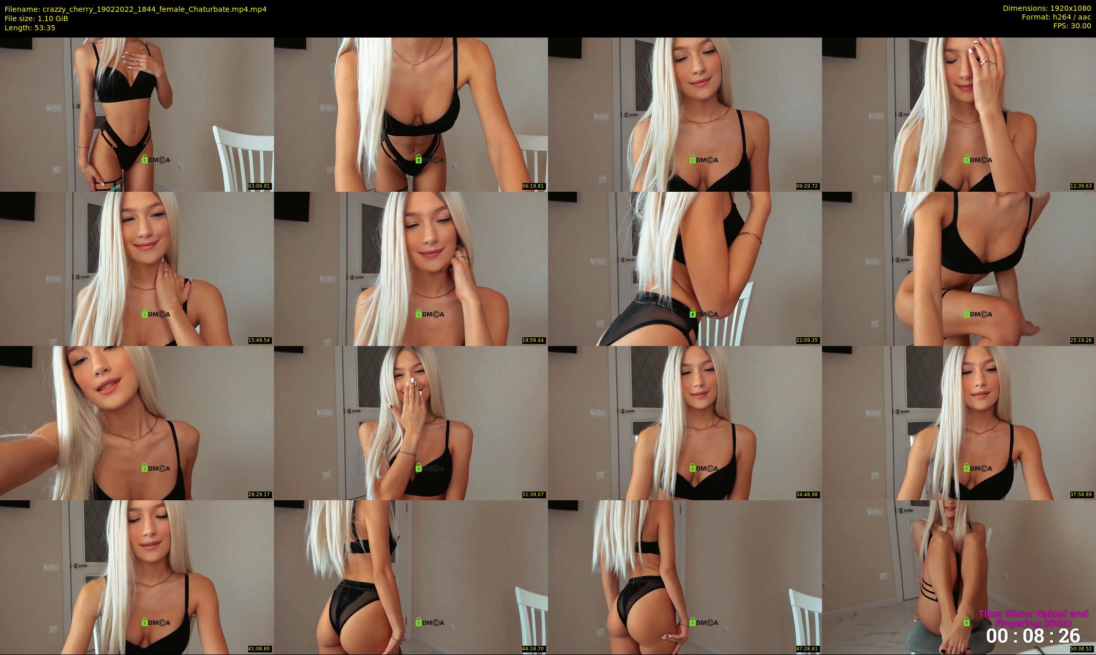 crazzy_cherry — 54 minute Chaturbate female cam show recording, 1080p, Feb 19, 2022