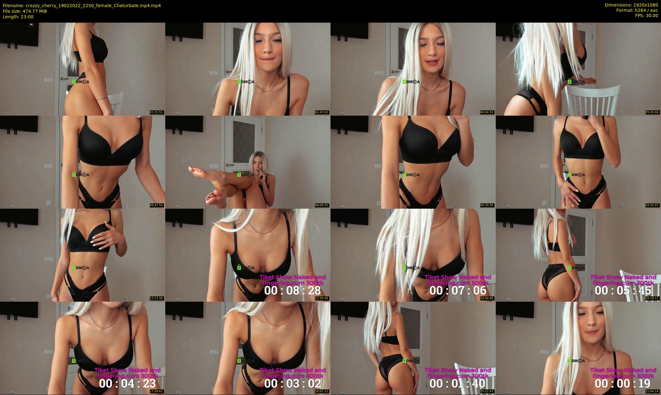 crazzy_cherry — 23 minute Chaturbate female cam show recording, 1080p, Feb 19, 2022