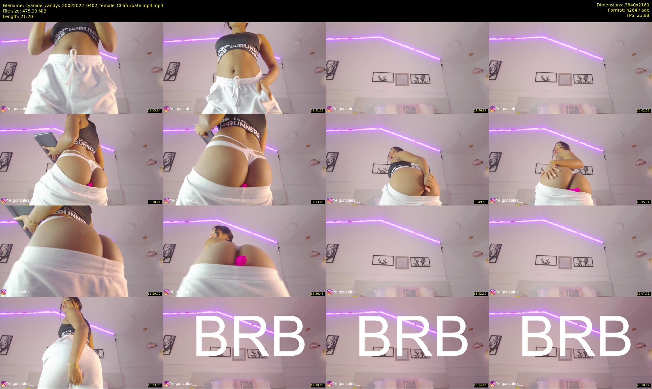 cyanide_candys — 22 minute Chaturbate female cam show recording, 4K, Feb 20, 2022