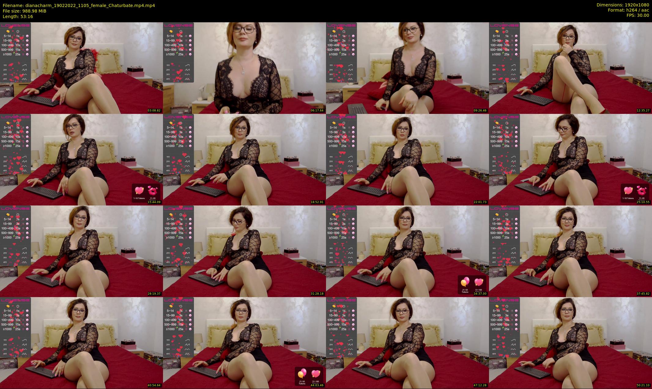 dianacharm — 54 minute Chaturbate female cam show recording, 1080p, Feb 19, 2022