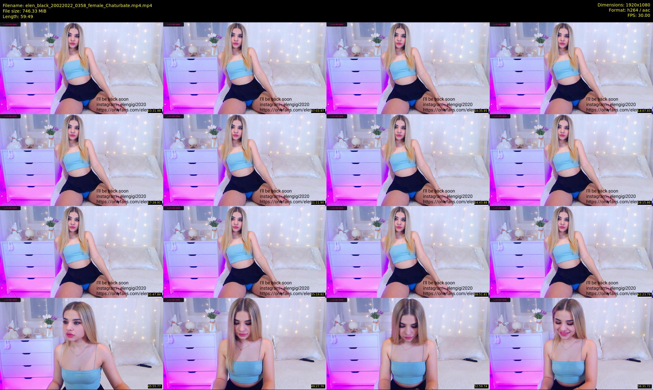 elen_black — 60 minute Chaturbate female cam show recording, 1080p, Feb 20, 2022