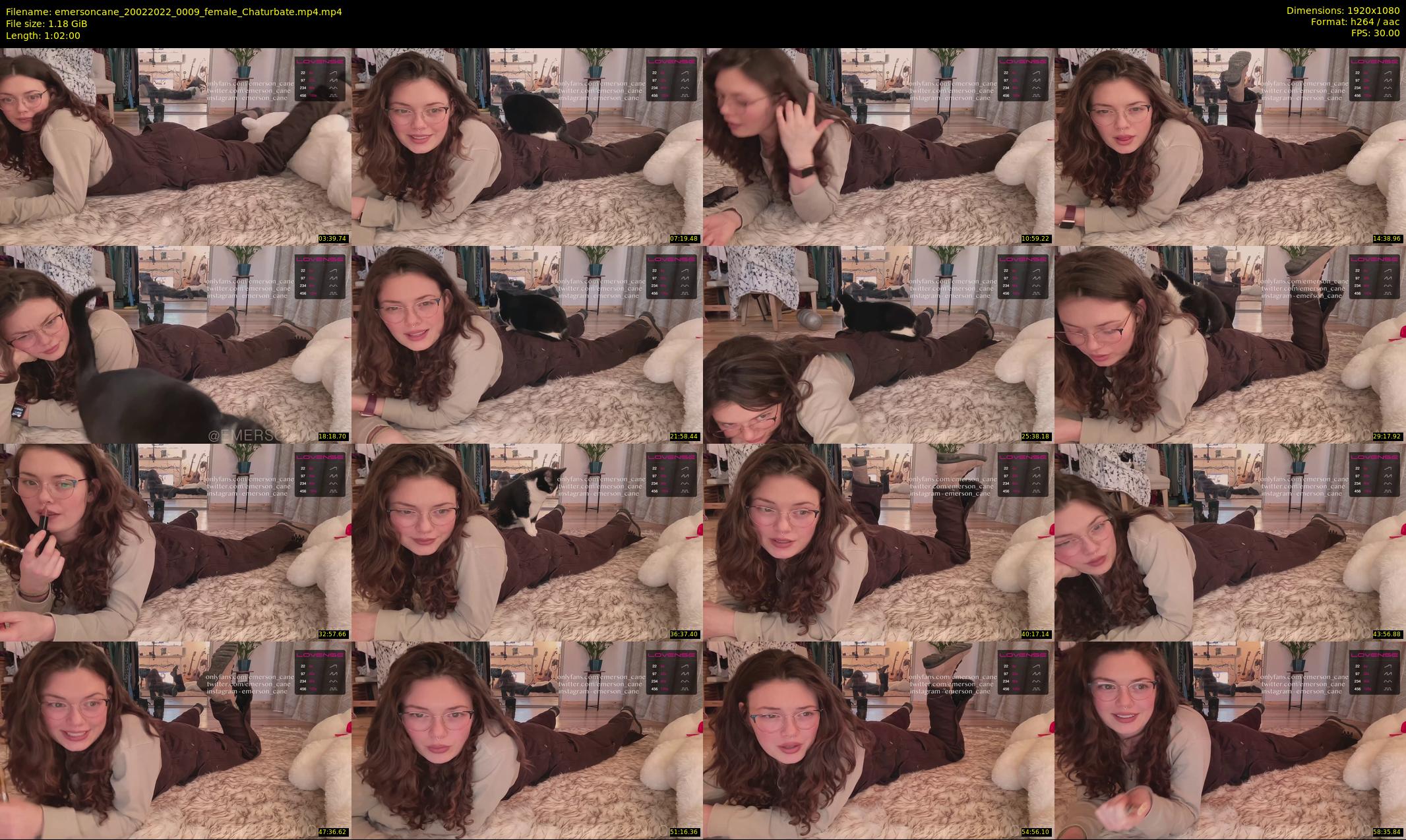 emersoncane — 62 minute Chaturbate female cam show recording, 1080p, Feb 20, 2022