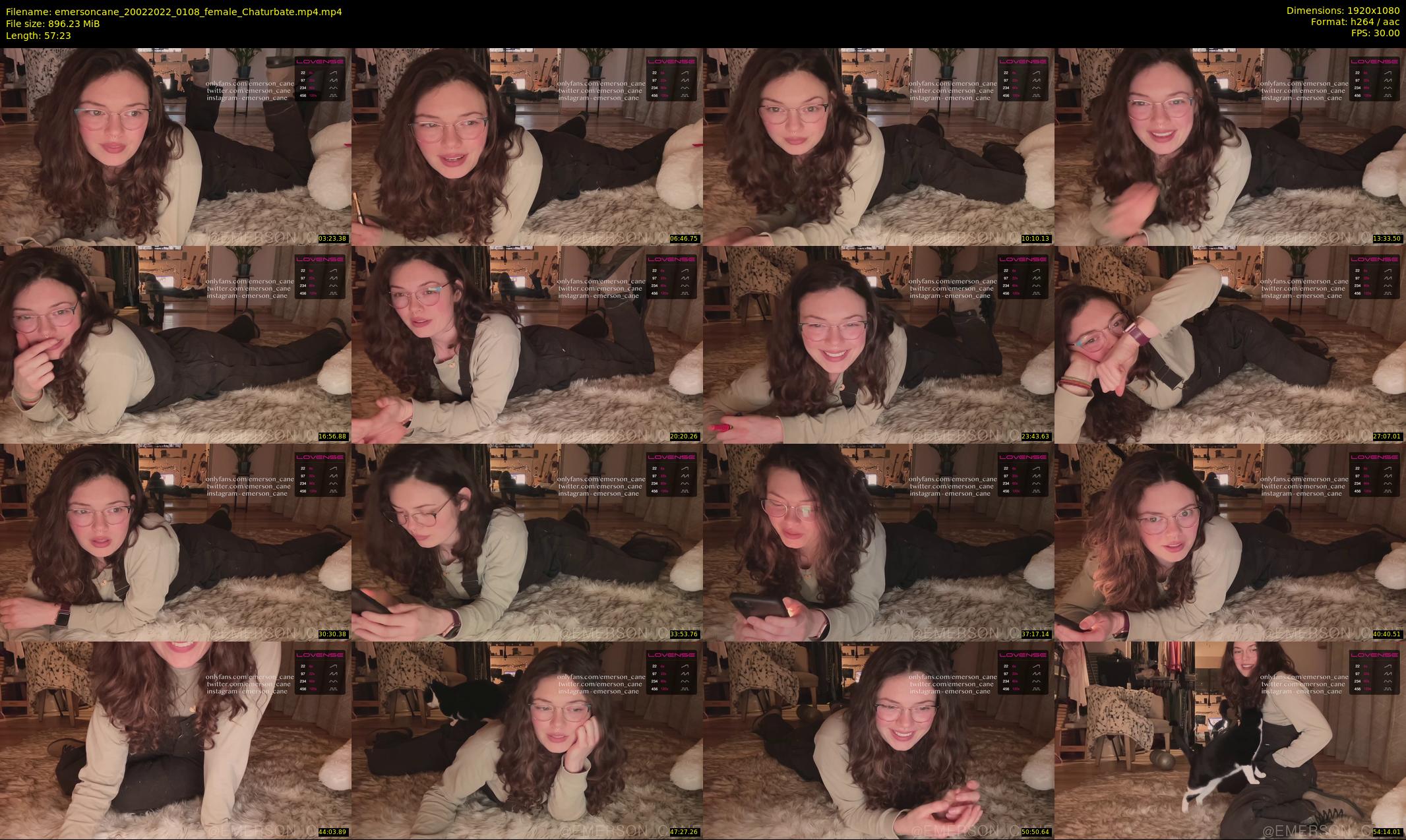 emersoncane — 58 minute Chaturbate female cam show recording, 1080p, Feb 20, 2022
