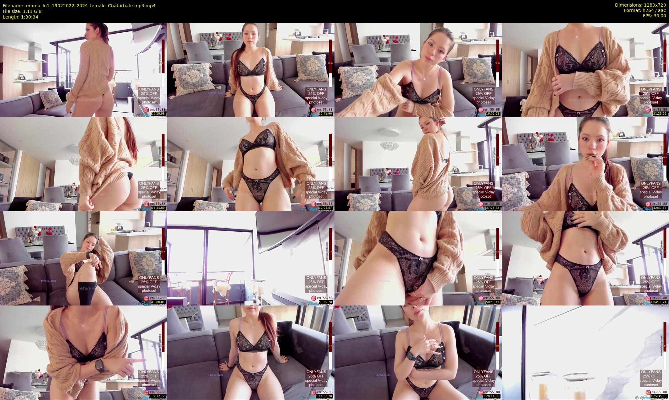 emma_lu1 — 91 minute Chaturbate female cam show recording, 720p, Feb 19, 2022