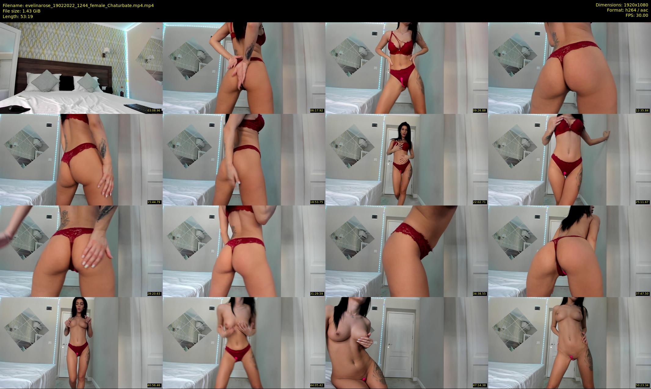 evelinarose — 54 minute Chaturbate female cam show recording, 1080p, Feb 19, 2022