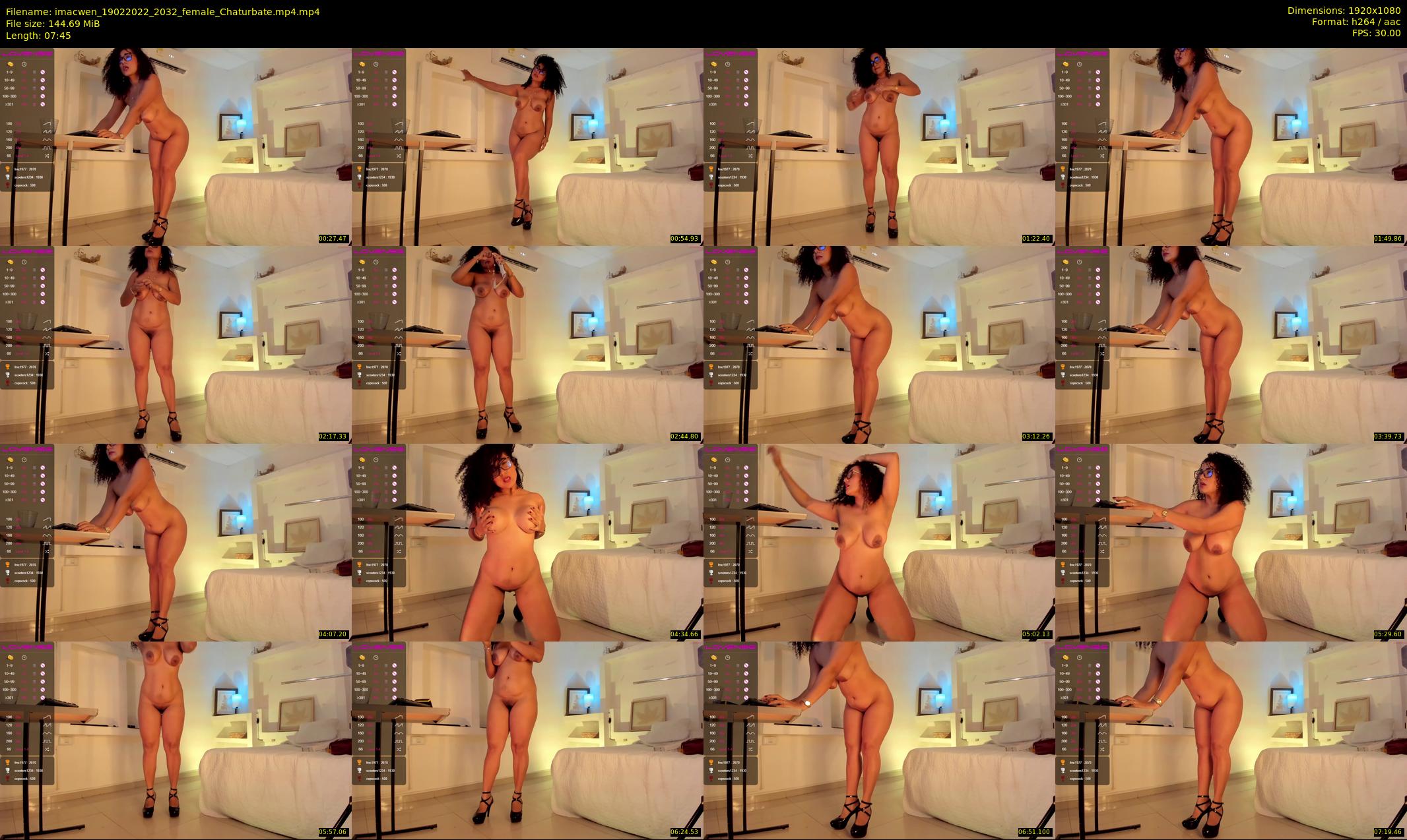 imacwen — 8 minute Chaturbate female cam show recording, 1080p, Feb 19, 2022