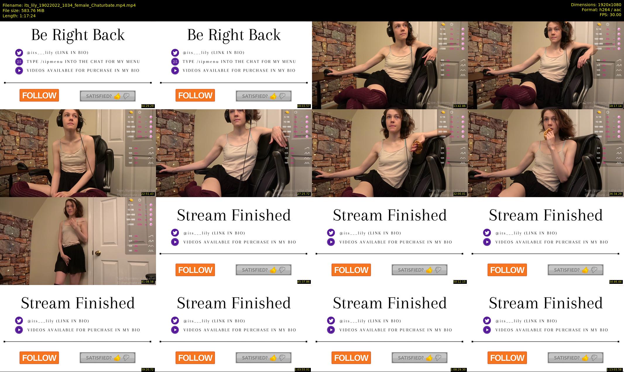 its_lily — 78 minute Chaturbate female cam show recording, 1080p, Feb 19, 2022