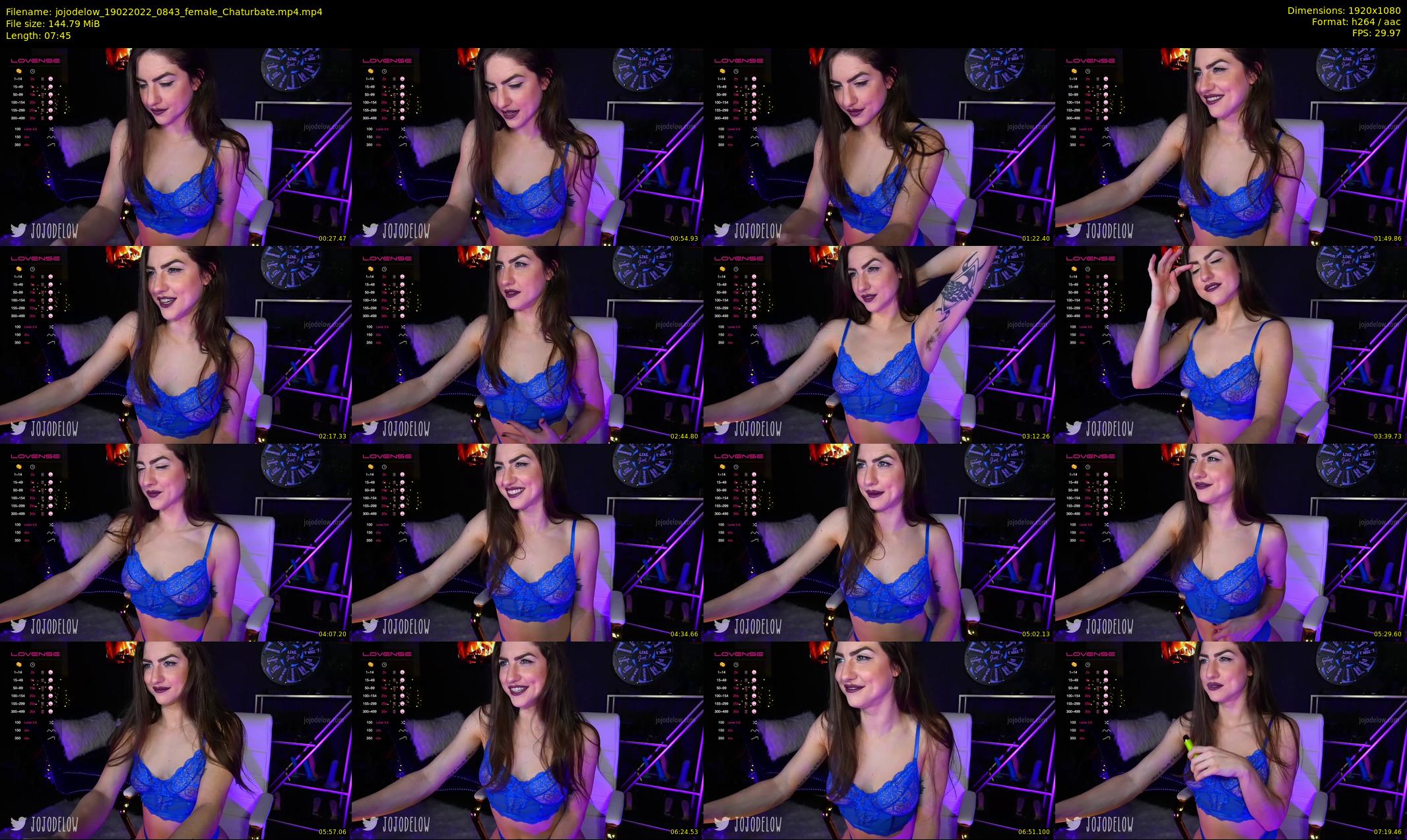 jojodelow — 8 minute Chaturbate female cam show recording, 1080p, Feb 19, 2022