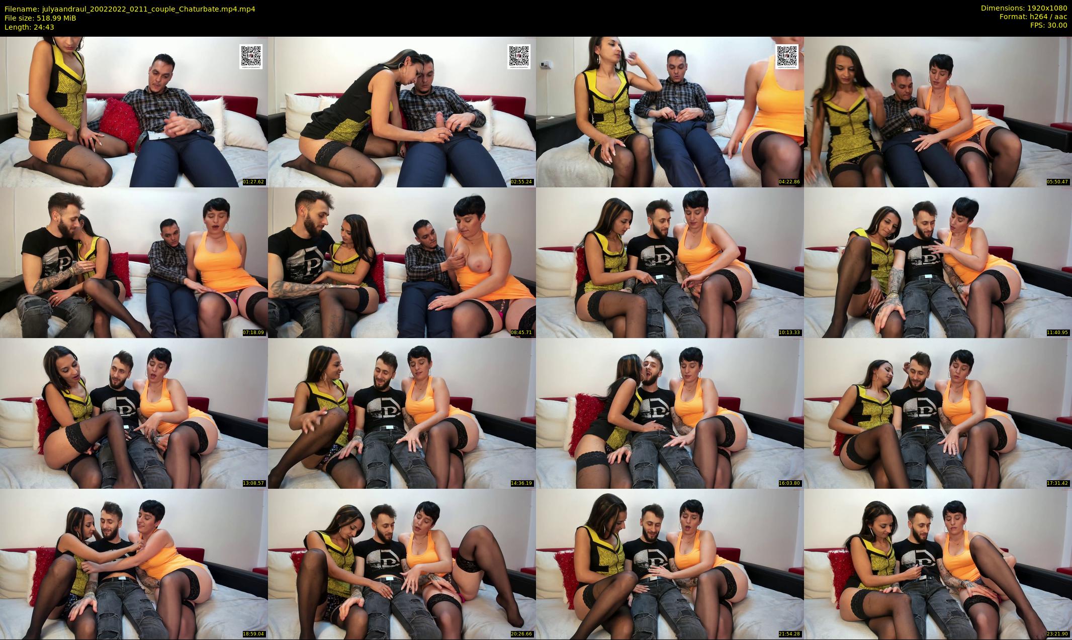 julyaandraul — 25 minute Chaturbate couple cam show recording, 1080p, Feb 20, 2022