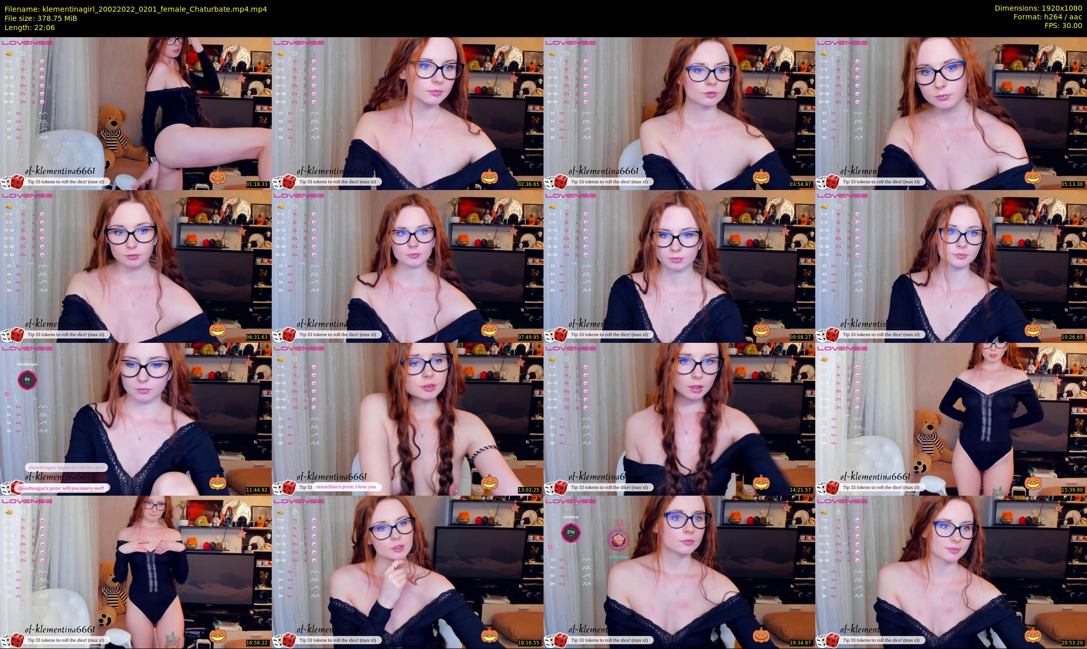 klementinagirl — 23 minute Chaturbate female cam show recording, 1080p, Feb 20, 2022