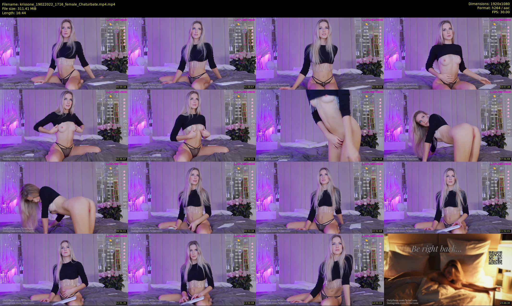 krissone — 17 minute Chaturbate female cam show recording, 1080p, Feb 19, 2022