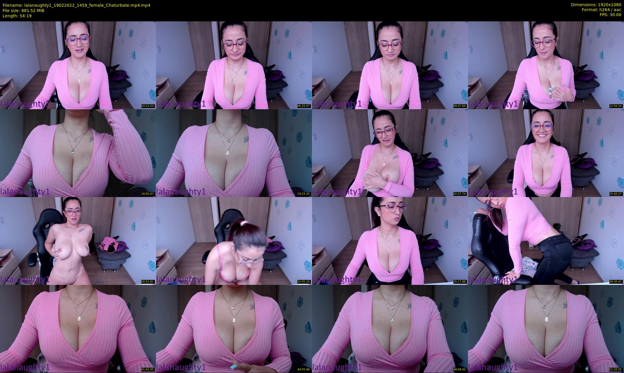 lalanaughty1 — 55 minute Chaturbate female cam show recording, 1080p, Feb 19, 2022