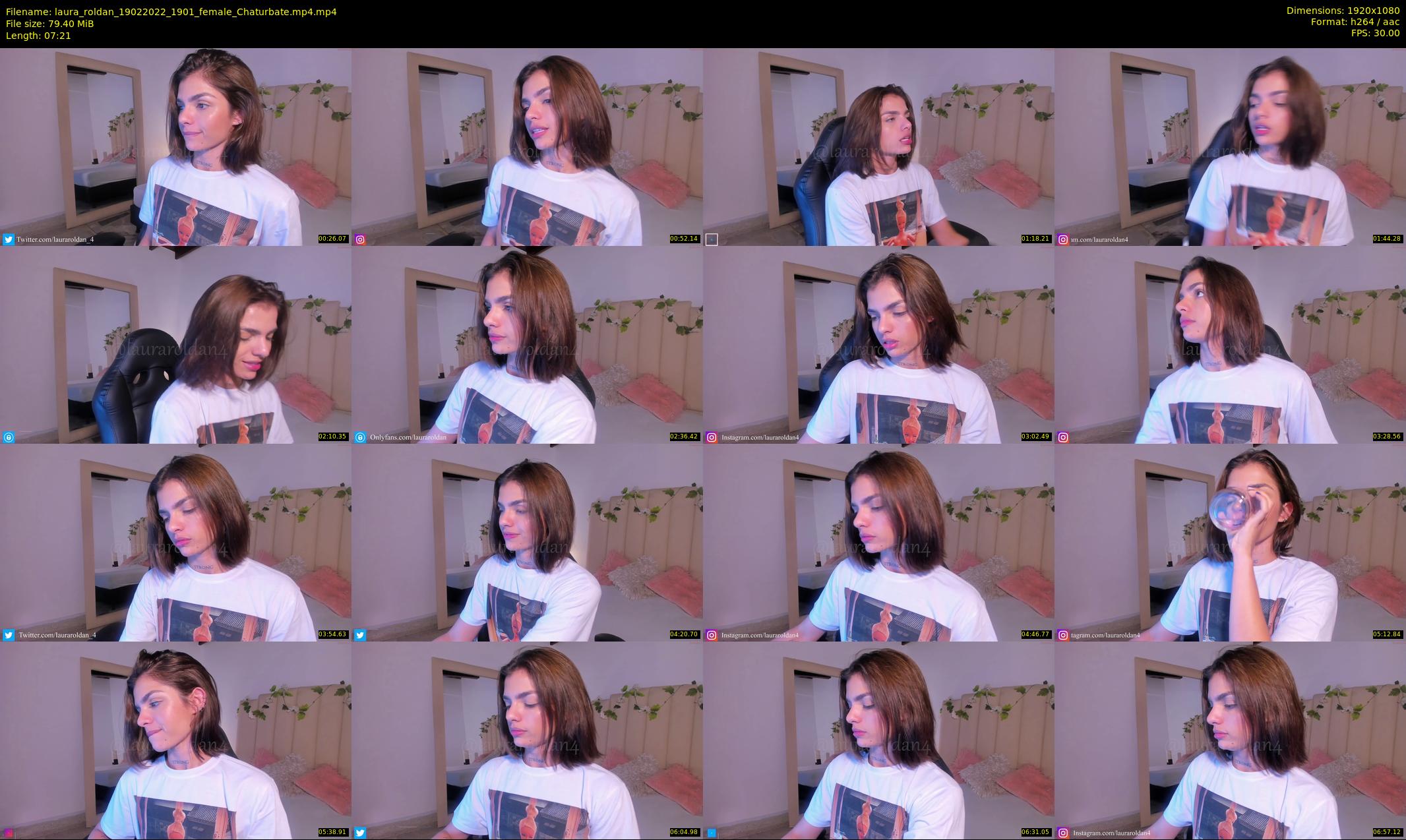 laura_roldan — 8 minute Chaturbate female cam show recording, 1080p, Feb 19, 2022