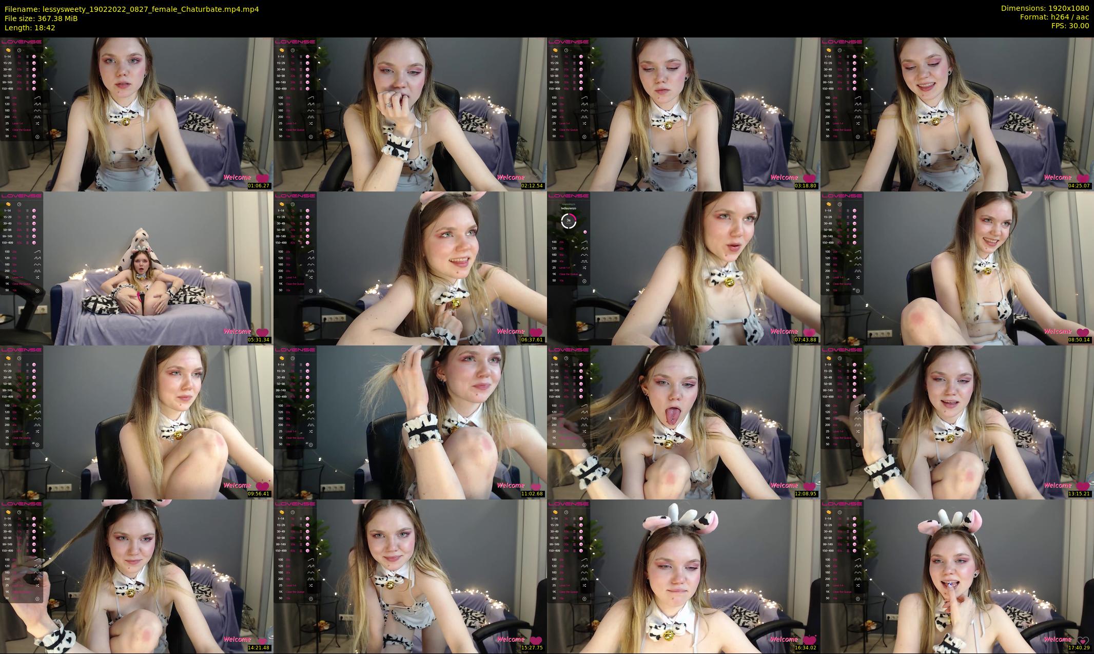 lessysweety — 19 minute Chaturbate female cam show recording, 1080p, Feb 19, 2022