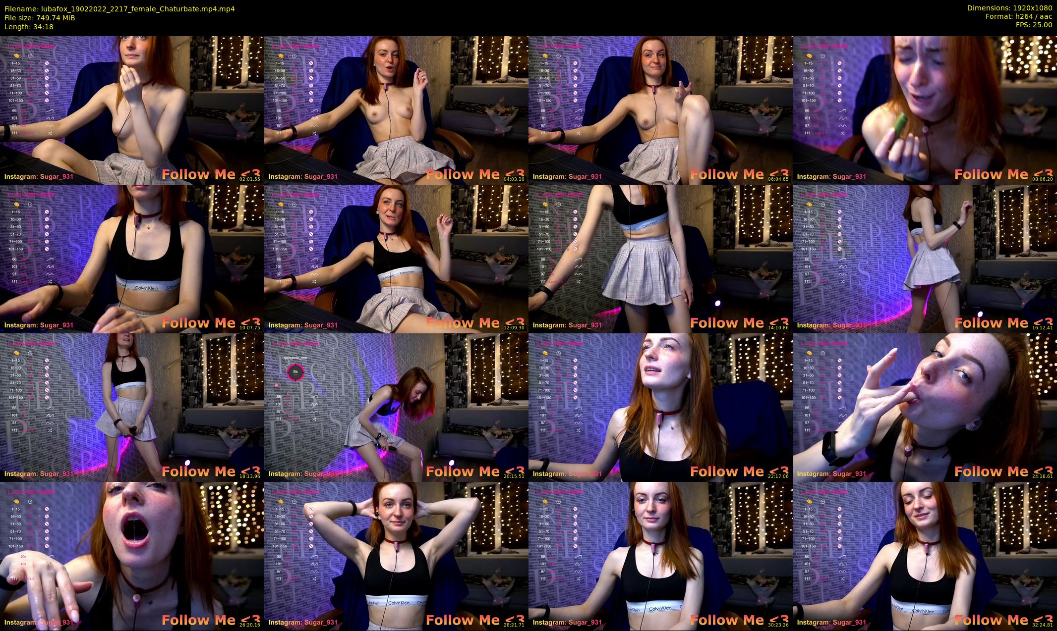 lubafox — 35 minute Chaturbate female cam show recording, 1080p, Feb 19, 2022
