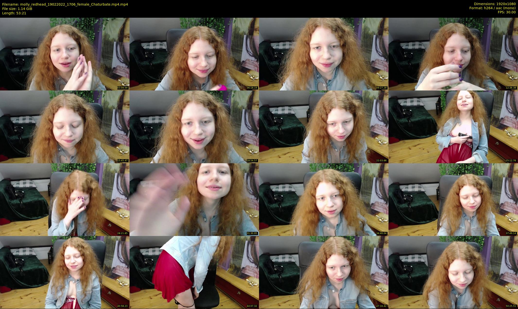 molly_redhead — 54 minute Chaturbate female cam show recording, 1080p, Feb 19, 2022