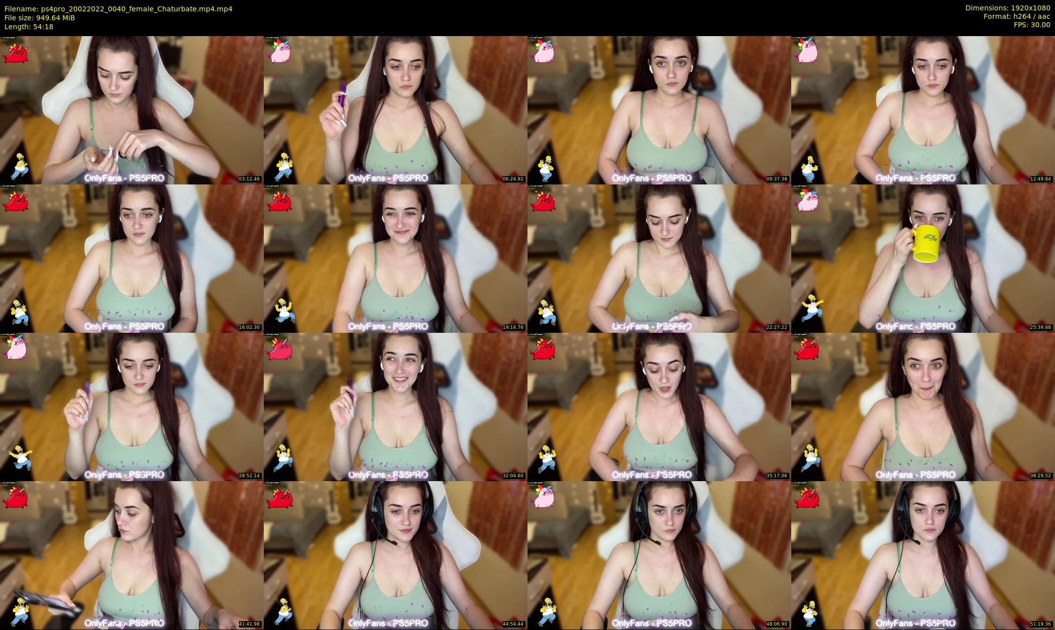 ps4pro — 55 minute Chaturbate female cam show recording, 1080p, Feb 20, 2022