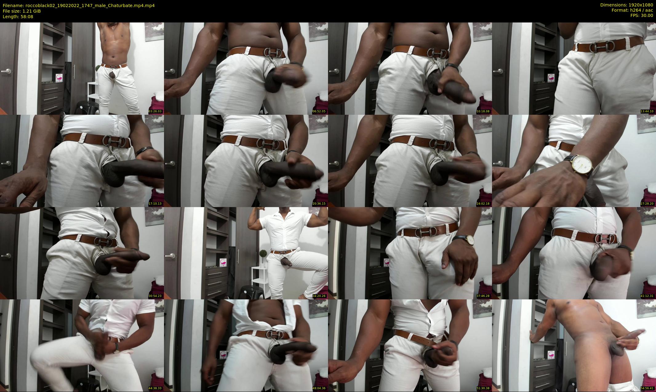 roccoblack02 — 59 minute Chaturbate male cam show recording, 1080p, Feb 19, 2022