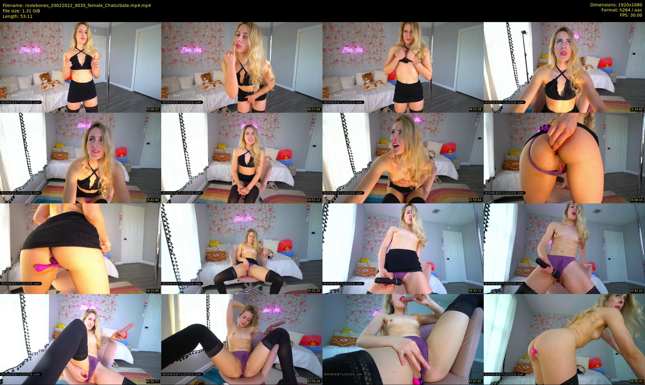 rosiebones — 54 minute Chaturbate female cam show recording, 1080p, Feb 20, 2022