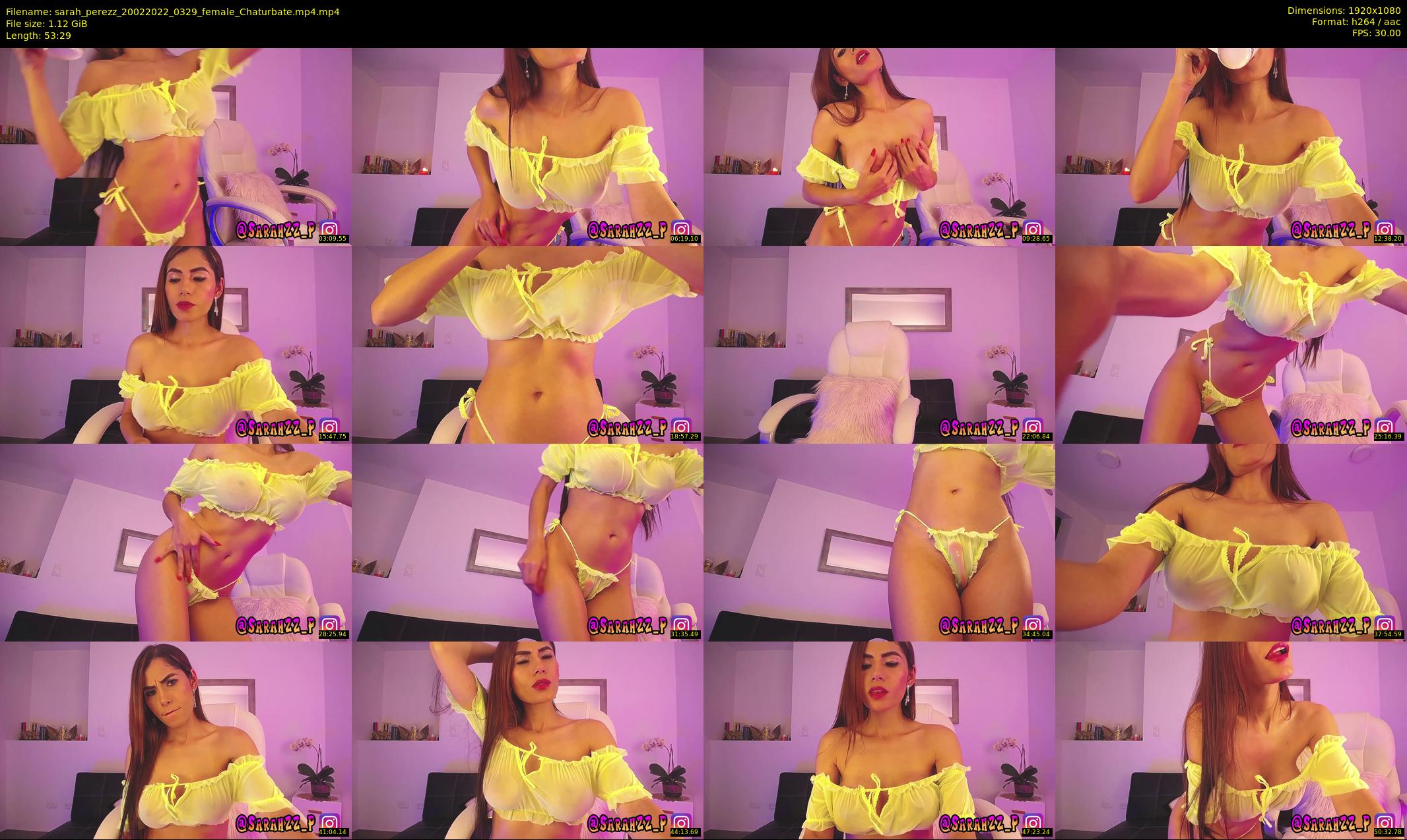 sarah_perezz — 54 minute Chaturbate female cam show recording, 1080p, Feb 20, 2022