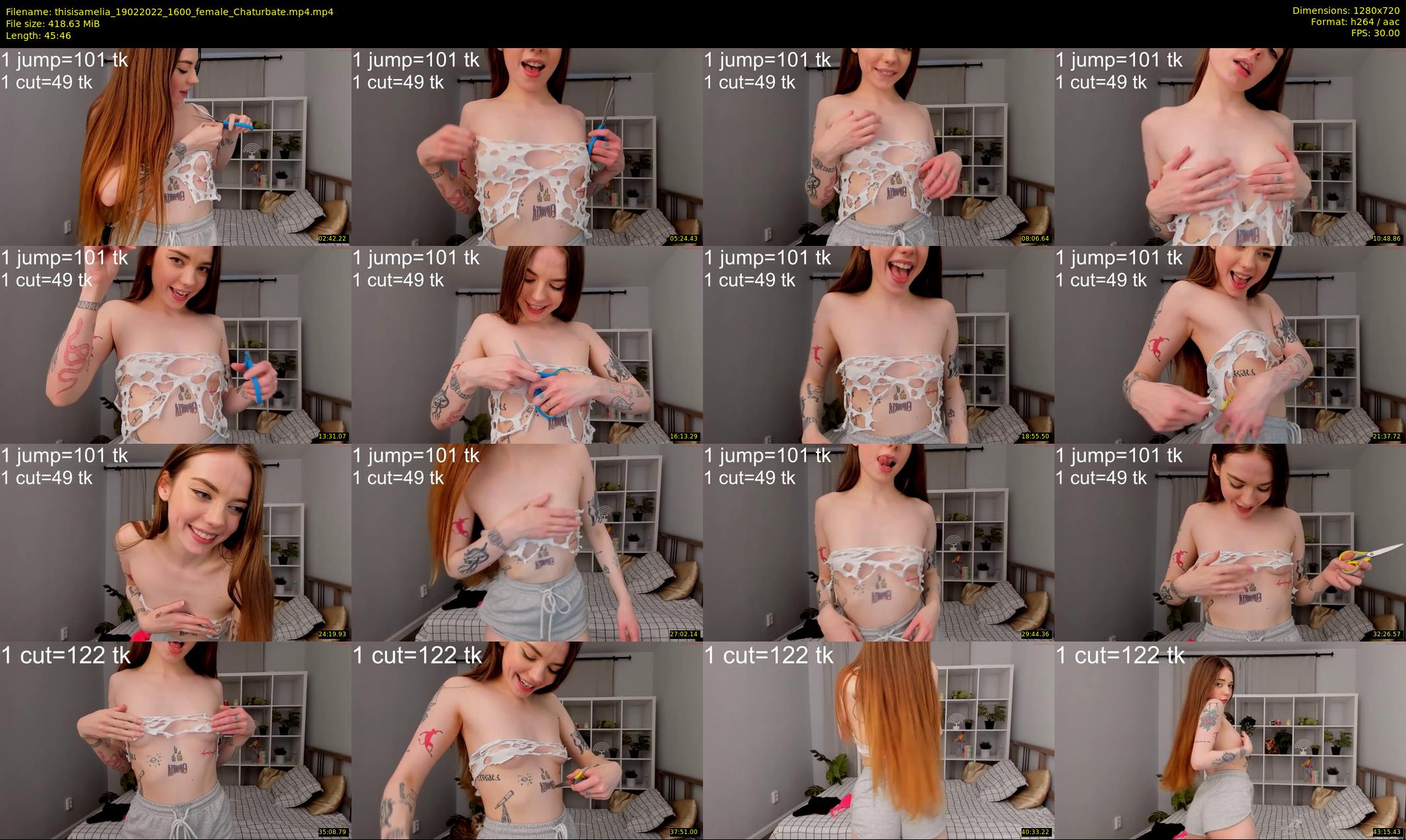 thisisamelia — 46 minute Chaturbate female cam show recording, 720p, Feb 19, 2022