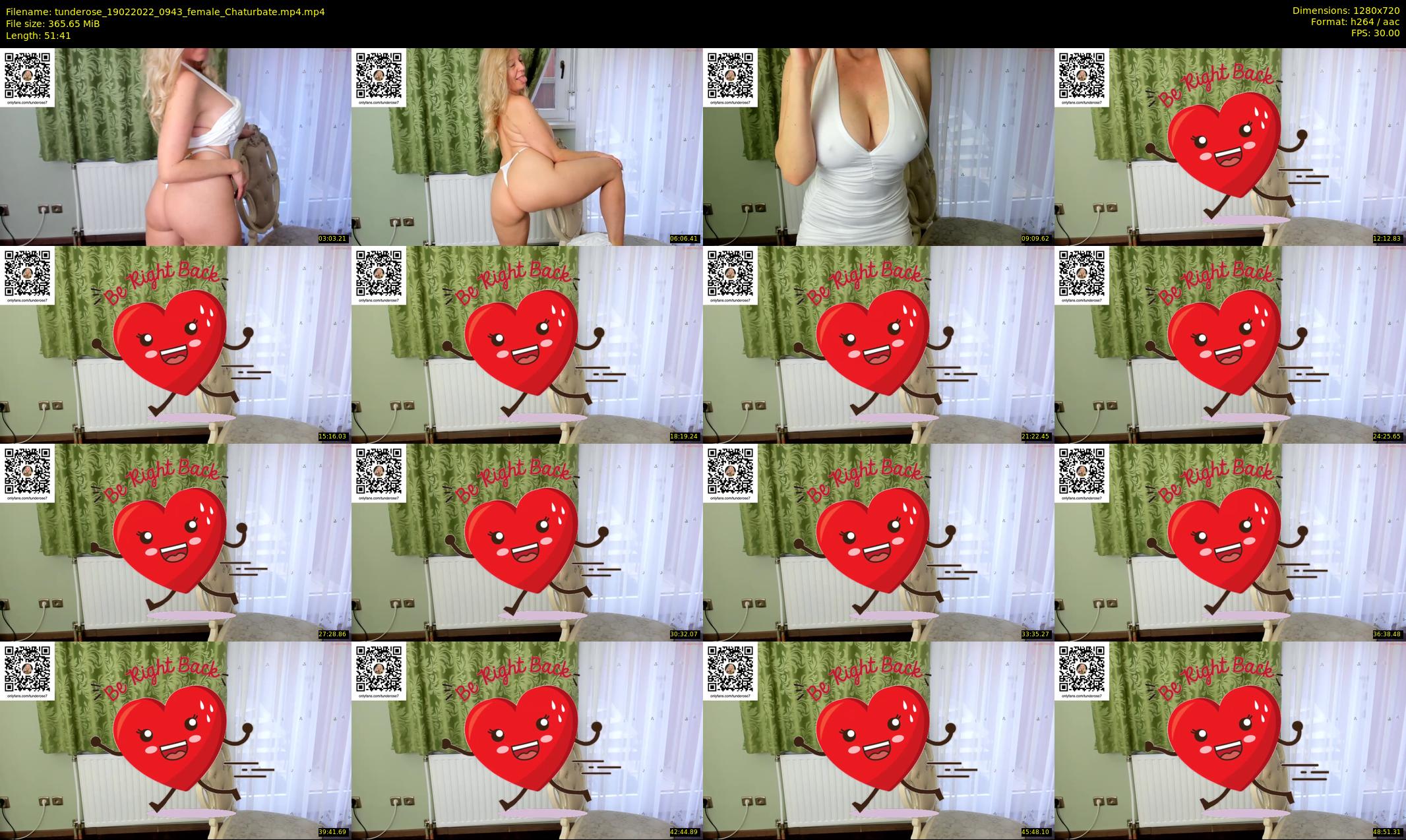 tunderose — 52 minute Chaturbate female cam show recording, 720p, Feb 19, 2022