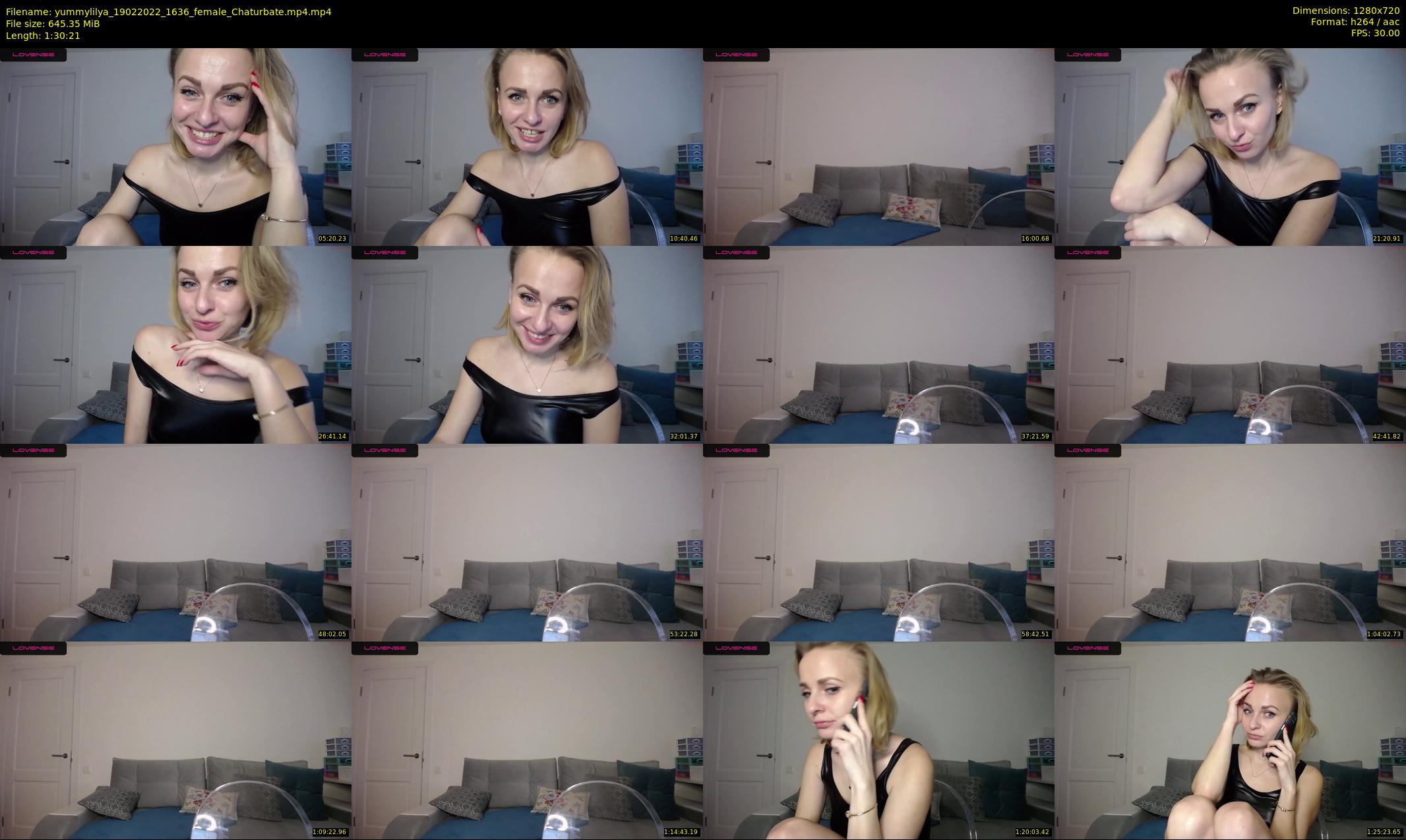 yummylilya — 91 minute Chaturbate female cam show recording, 720p, Feb 19, 2022