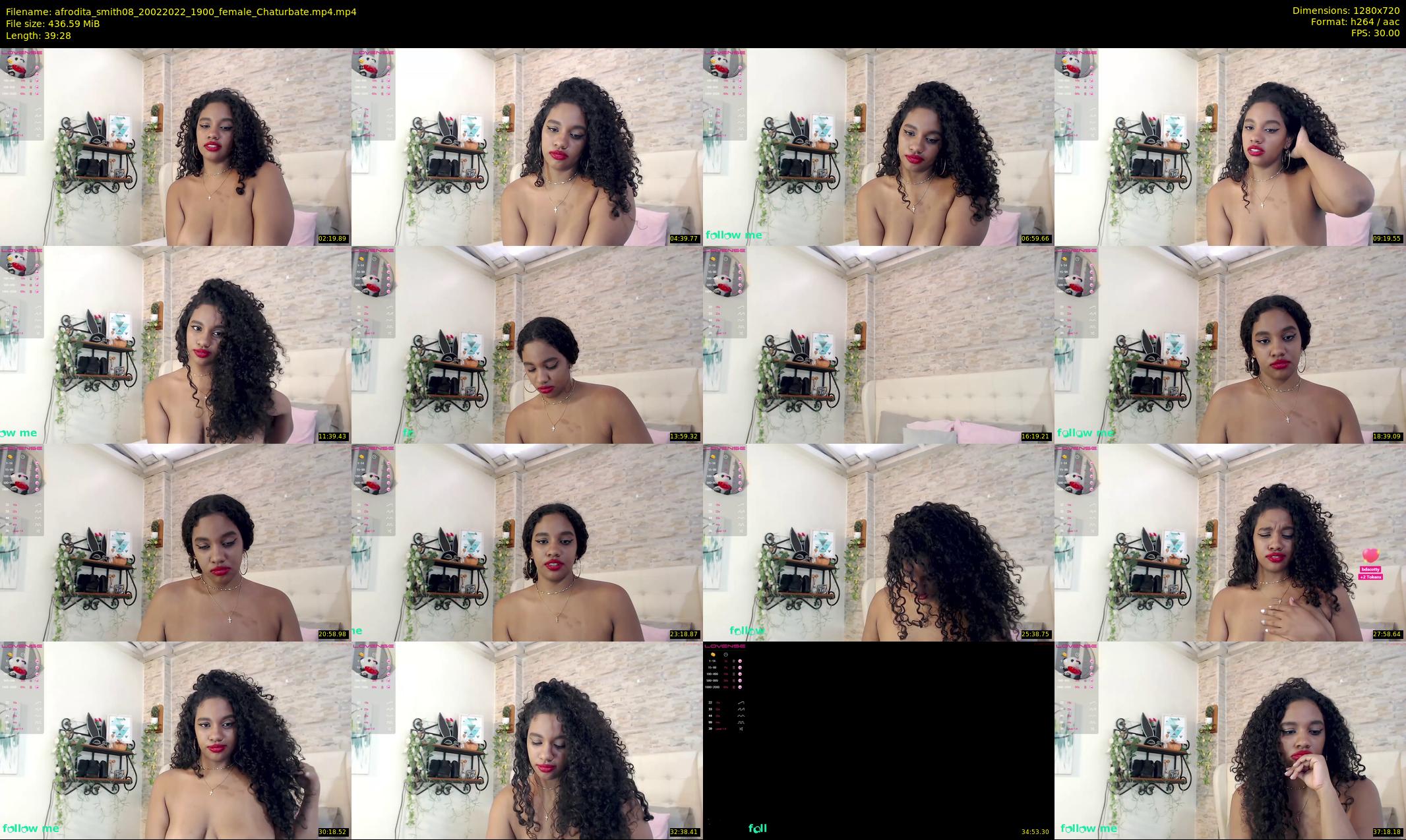 afrodita_smith08 — 40 minute Chaturbate female cam show recording, 720p, Feb 20, 2022